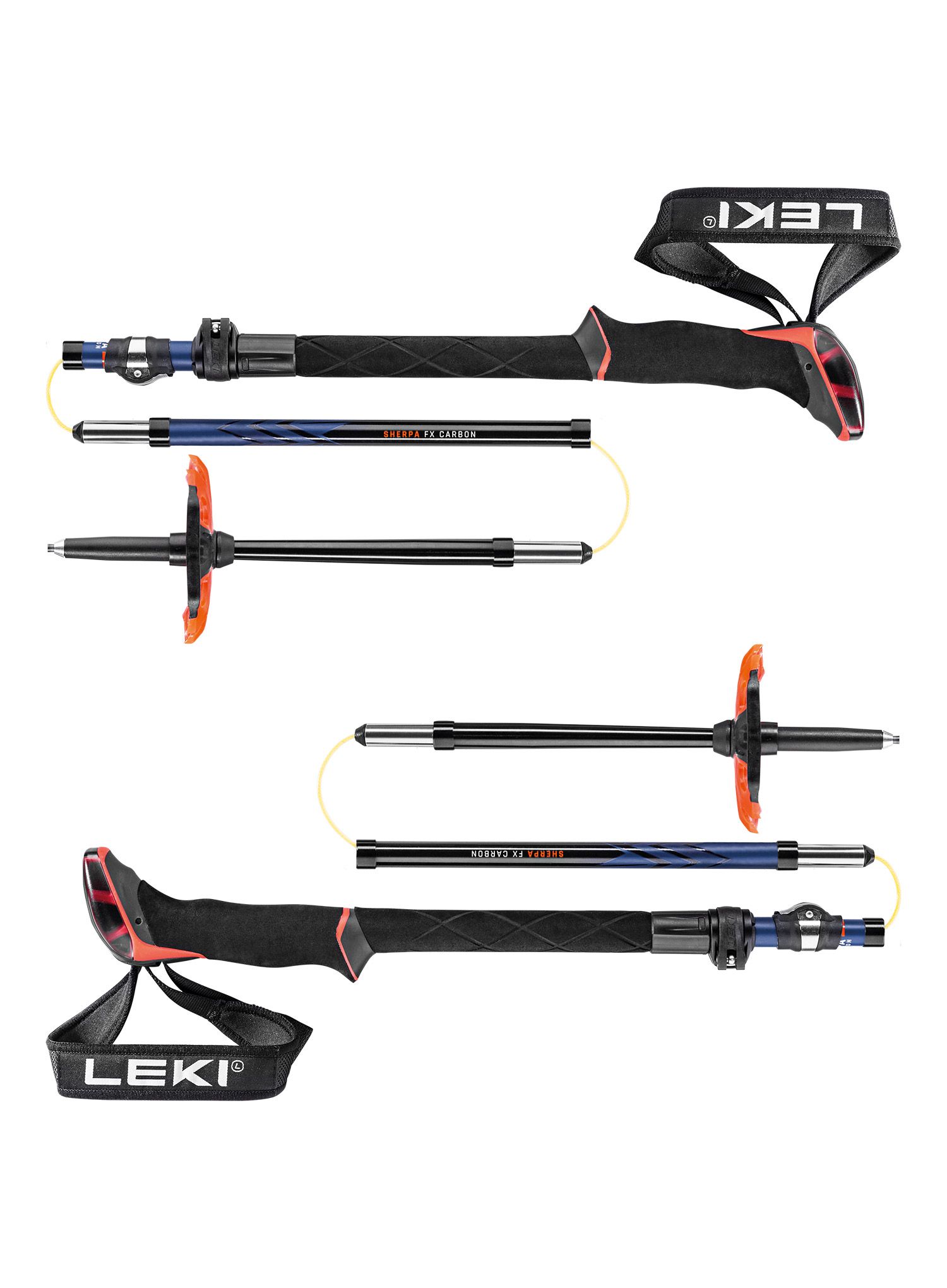 Skialpové hole Leki Sherpa FX Carbon - black/navy