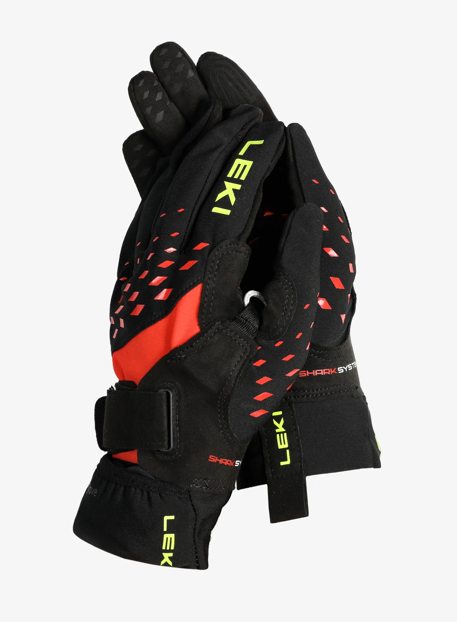 Rukavice Leki Ultra Trail Storm Shark - black/red/neonyellow
