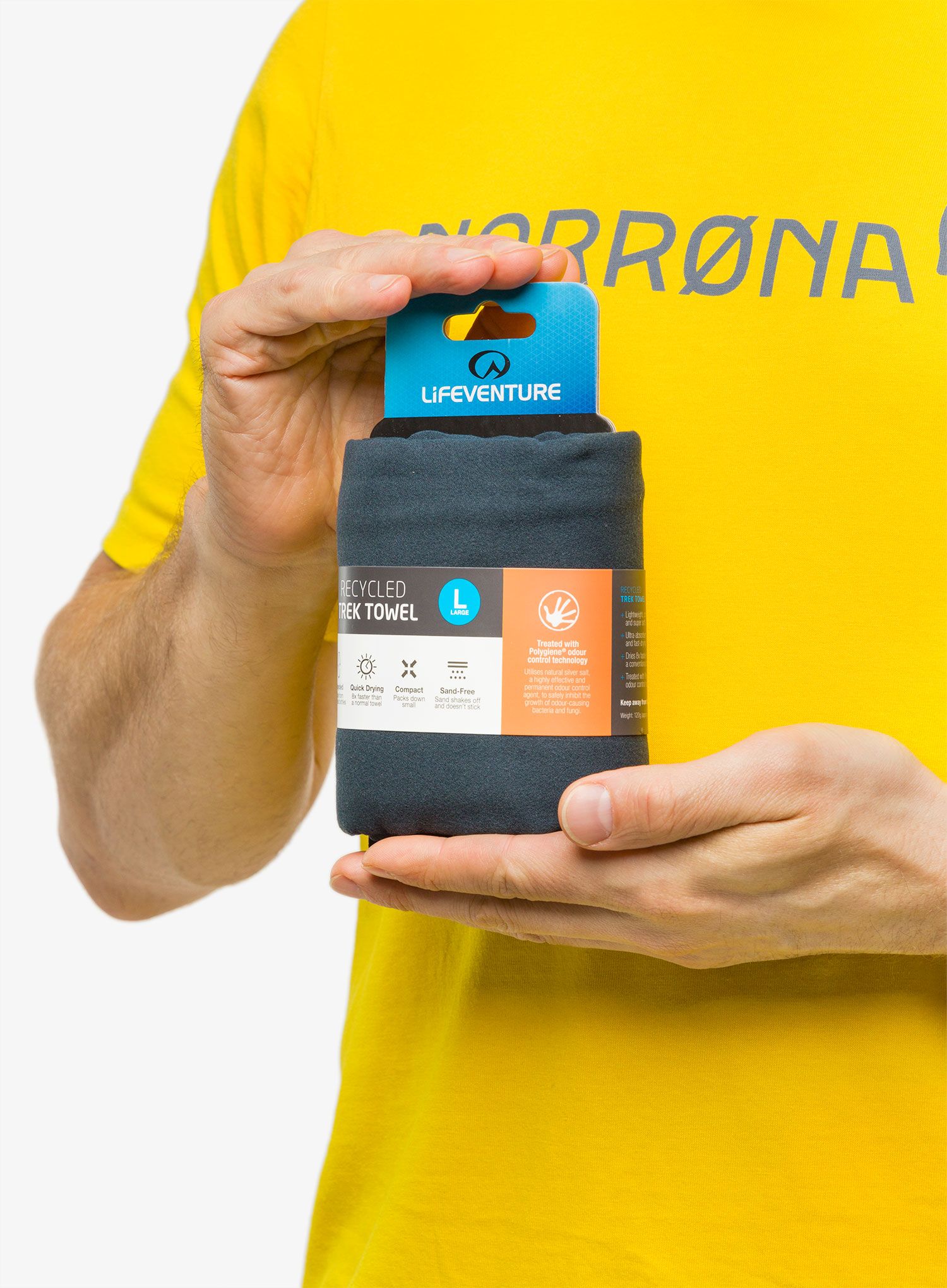 Rychleschnoucí ručník Lifeventure Recycled SoftFibre Trek Towel L - grey