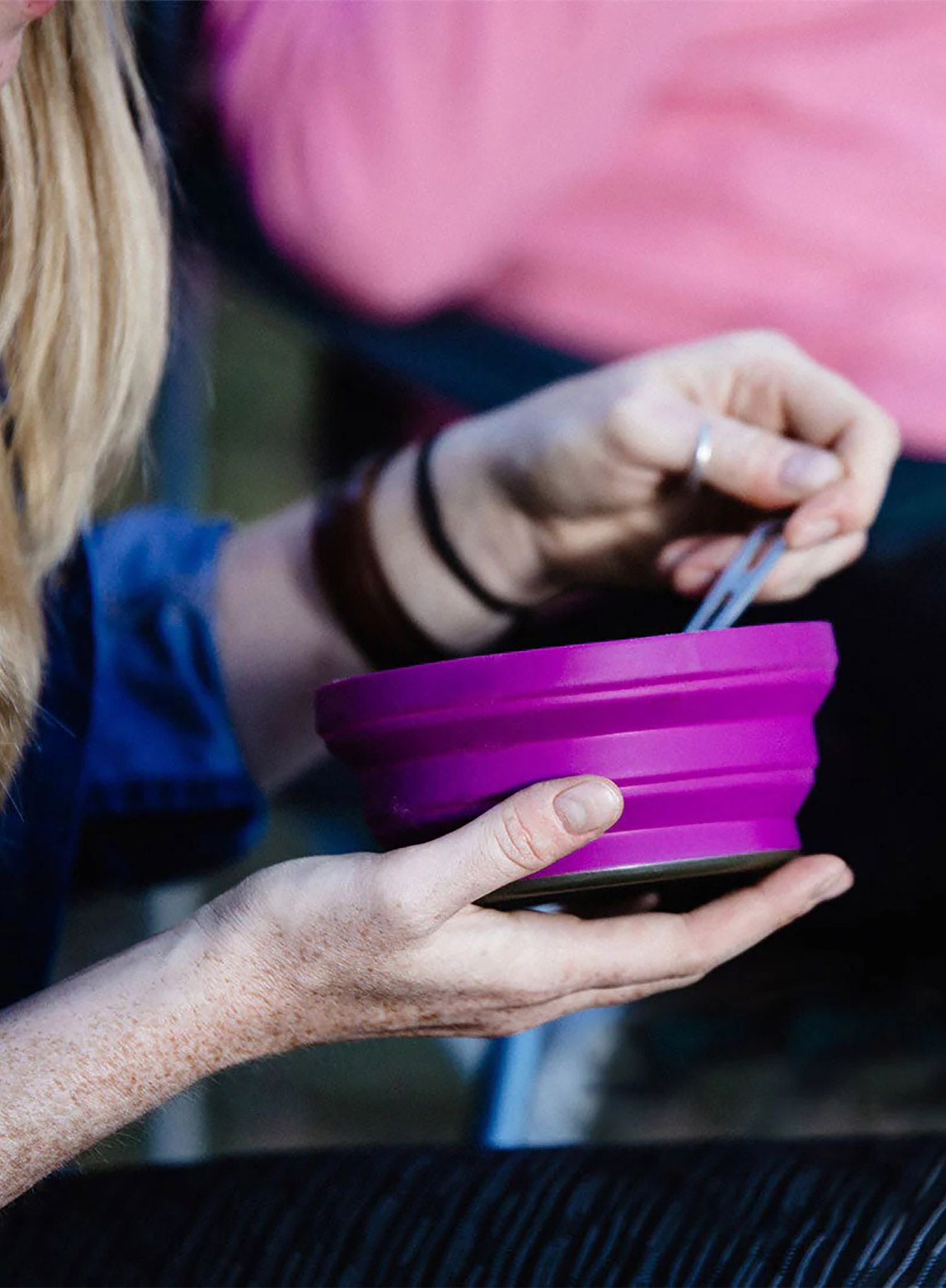 Turistická miska Lifeventure Silicone FlexiBowl - purple