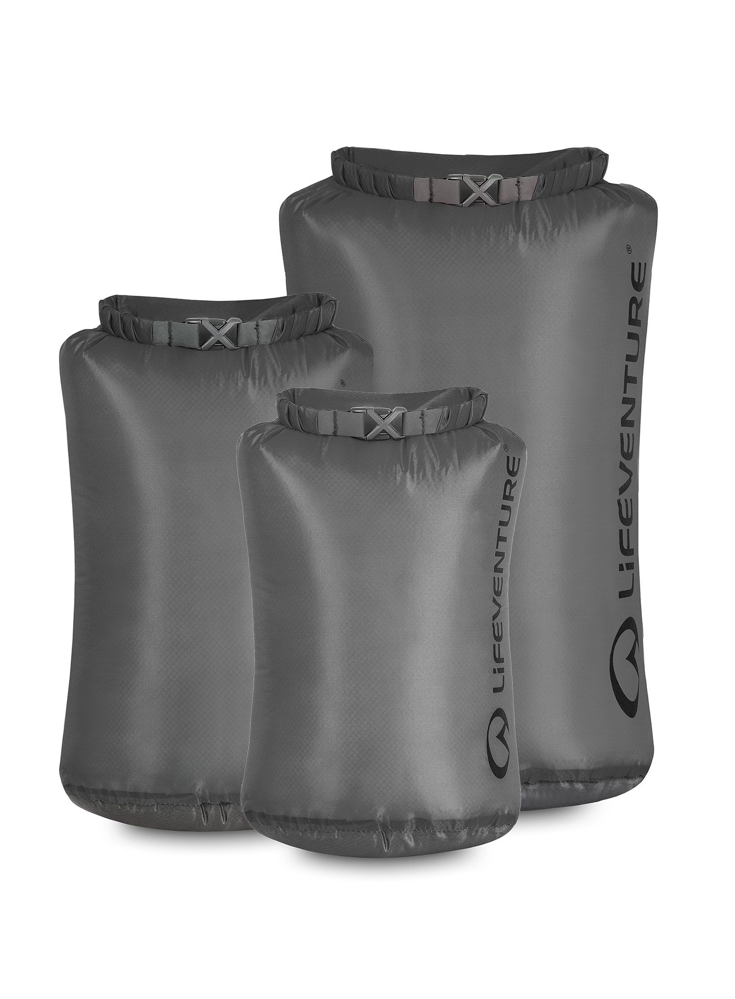 Sada pytlů Lifeventure Ultralight Dry Bag Multipack - grey