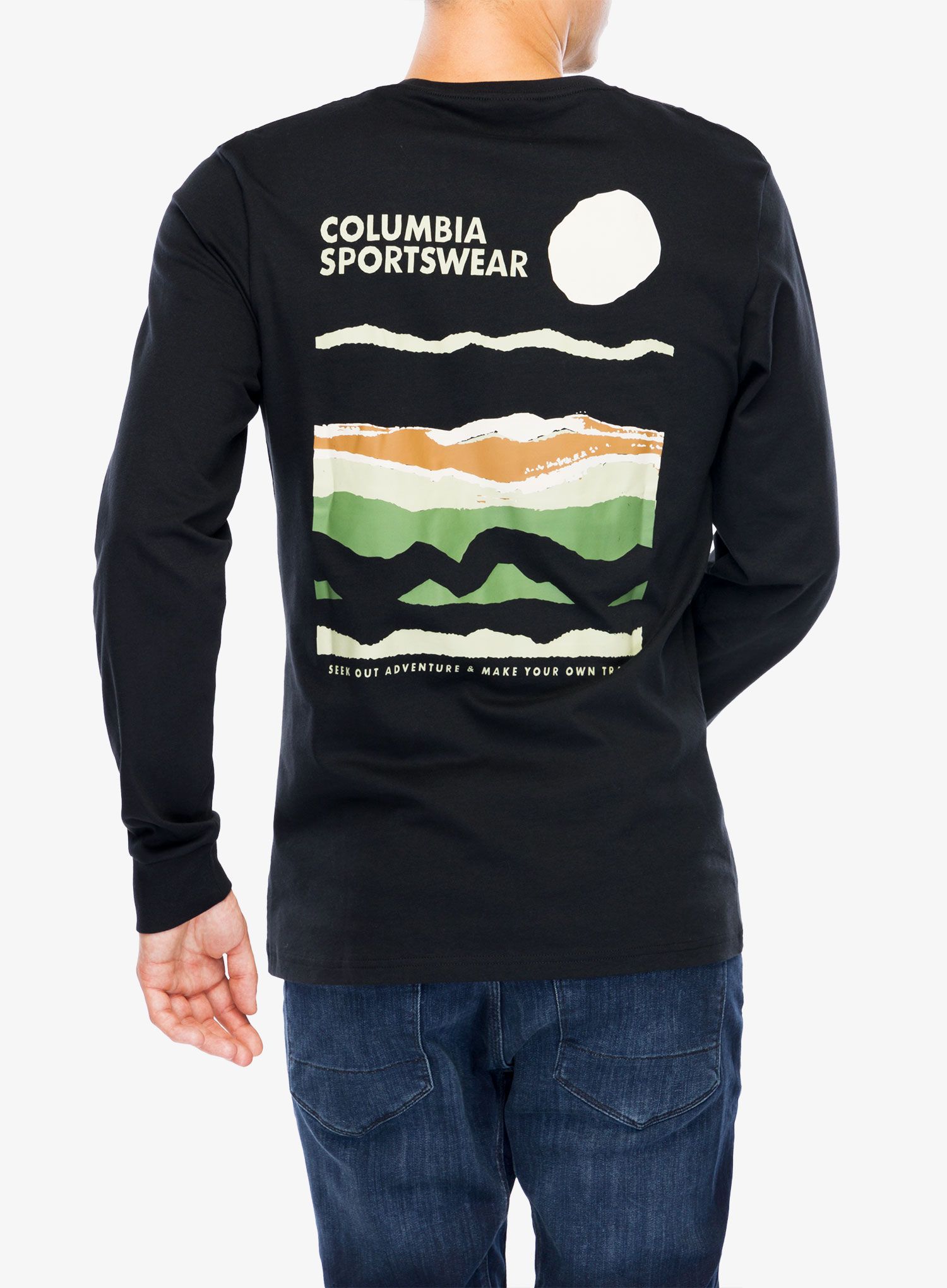 Longsleeve Columbia Explorers Canyon LS T-Shirt - black/torn sunscape