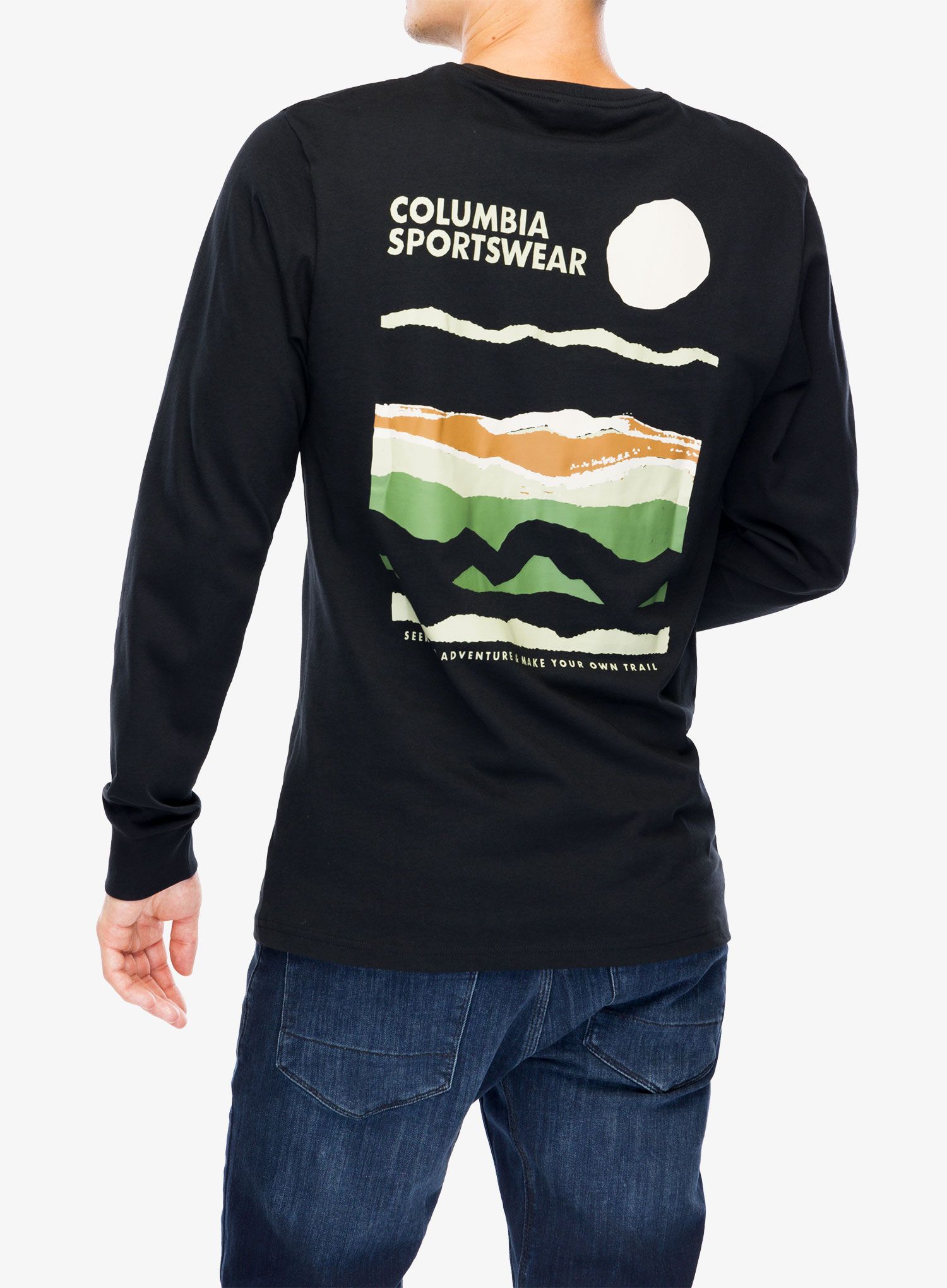 Longsleeve Columbia Explorers Canyon LS T-Shirt - black/torn sunscape