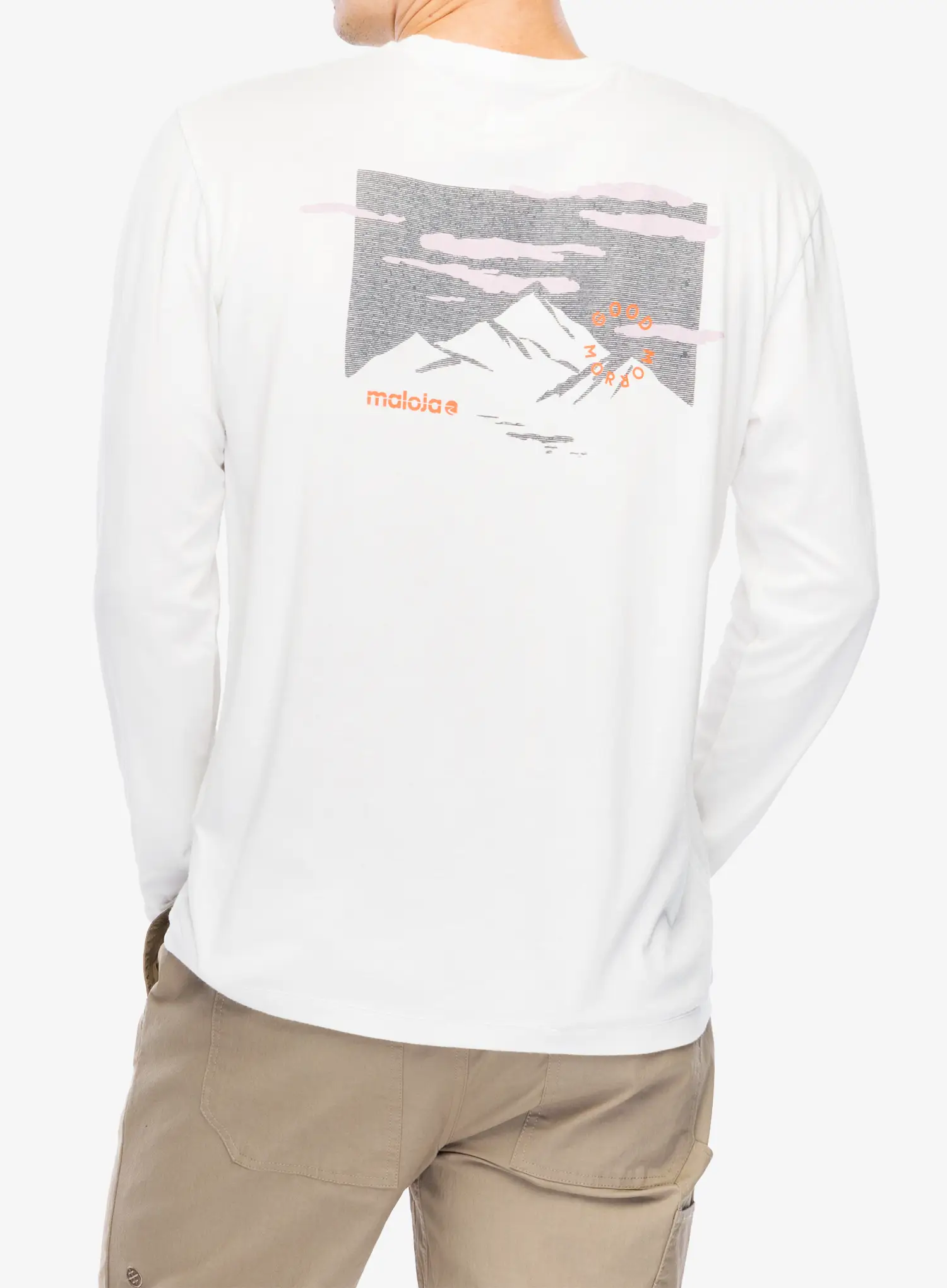 Longsleeve Maloja Ollomont - glacier milk