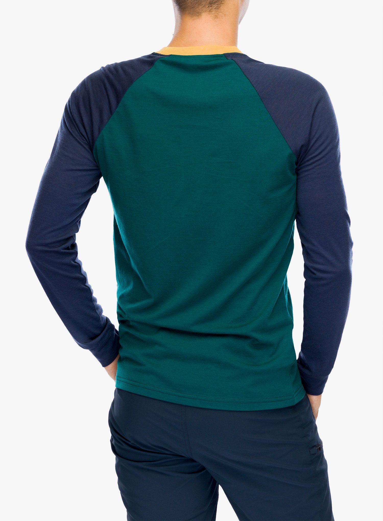 Longsleeve Mons Royale Icon Raglan - evergreen/midnight