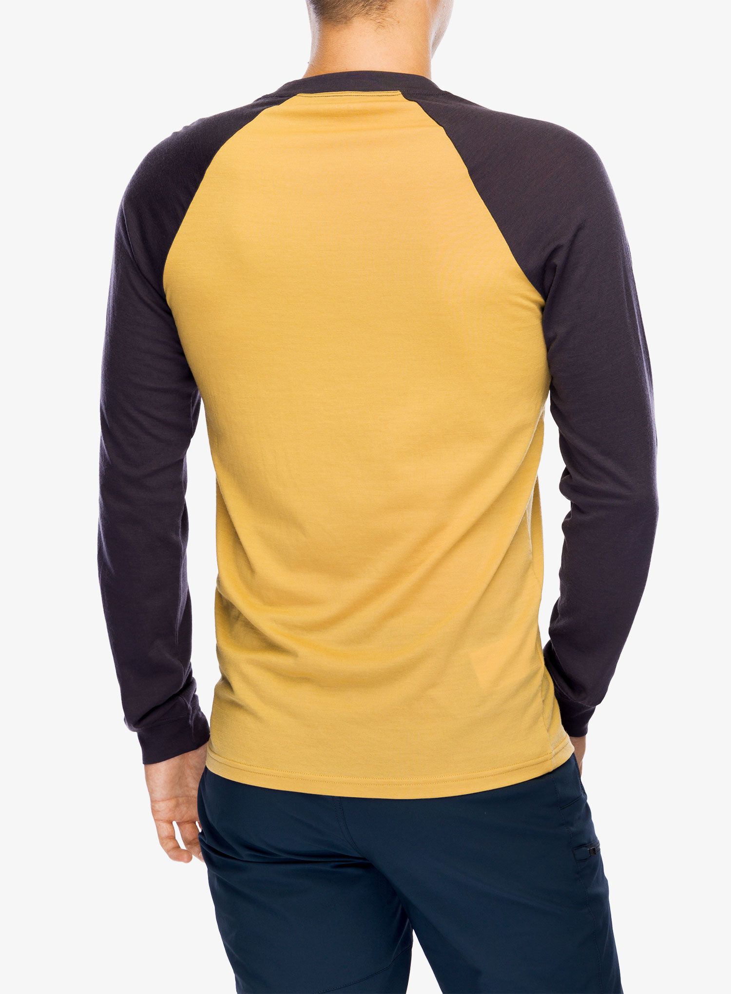 Longsleeve Mons Royale Icon Raglan - shale/honey