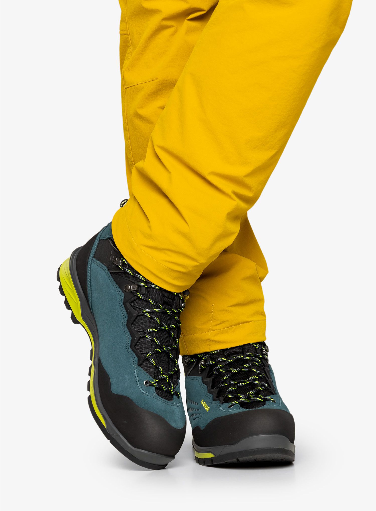 Vysokohorská obuv Lowa Cadin II GTX Mid - steel blue/lime