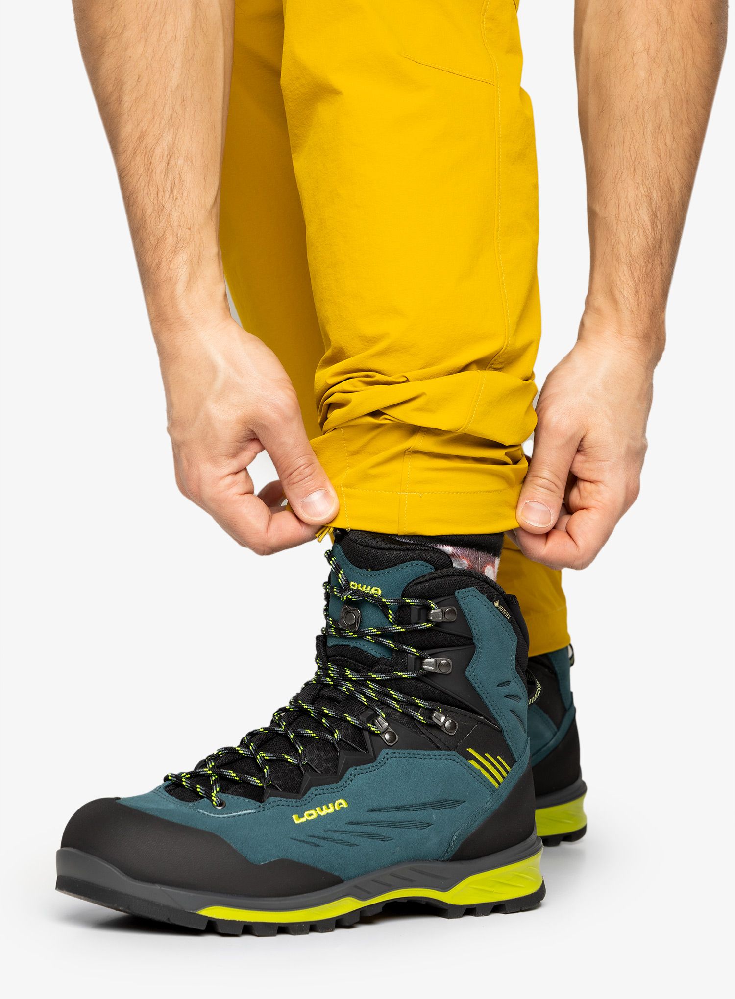 Vysokohorská obuv Lowa Cadin II GTX Mid - steel blue/lime
