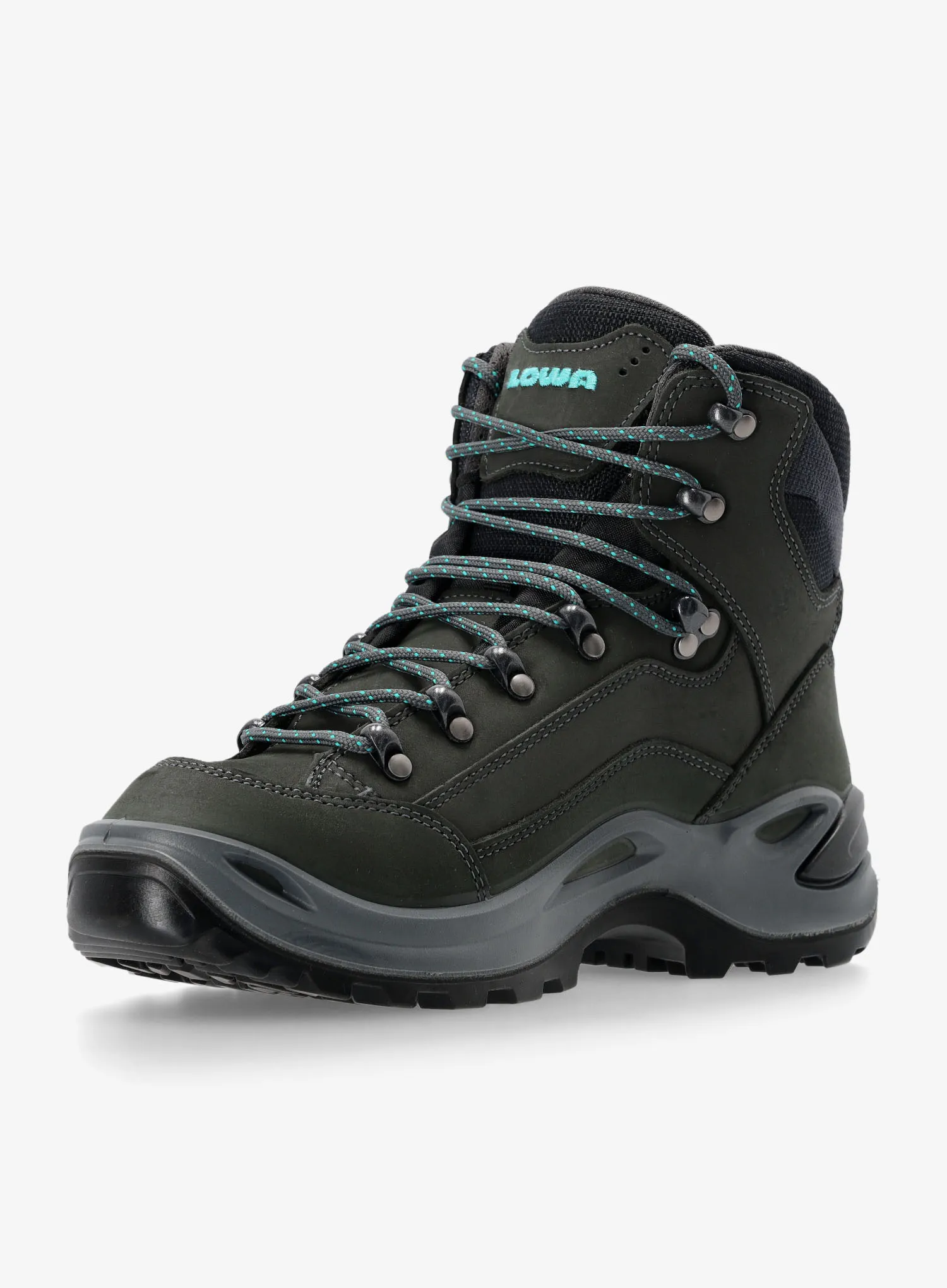 Trekové boty dámské Lowa Renegade GTX Mid - asphalt/turquoise
