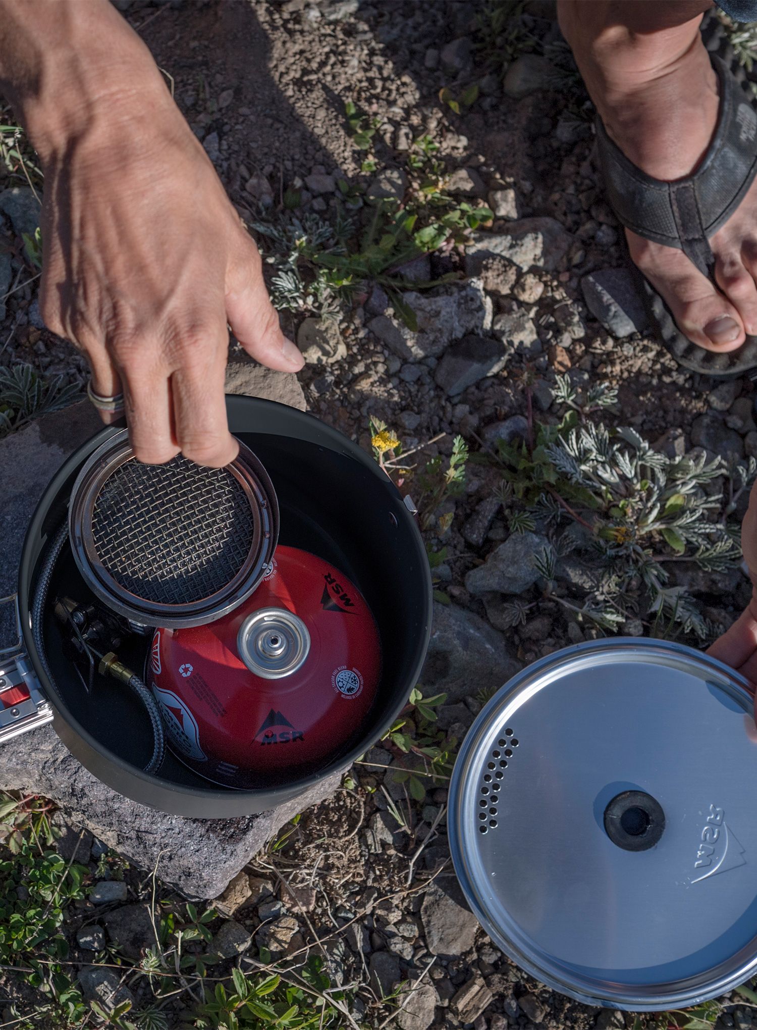 Turistický hořák MSR WindBurner Group Stove System