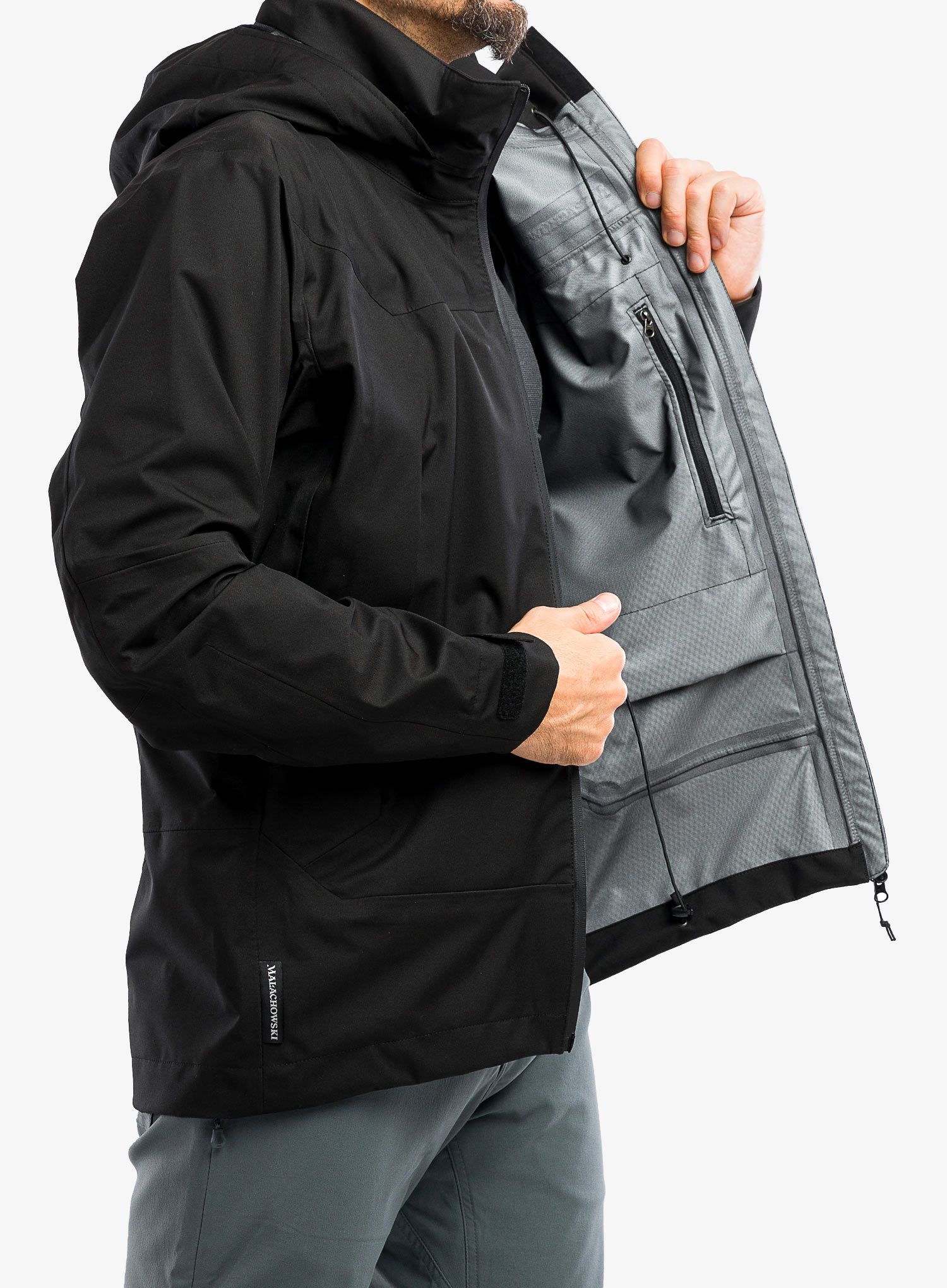 Dešťová bunda Małachowski 3L Tourist - black