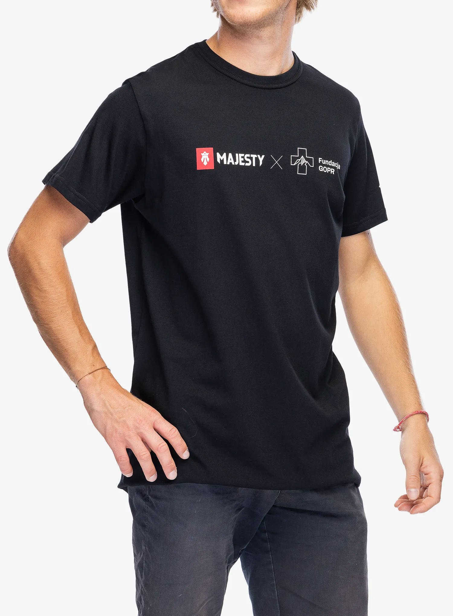 Tričko Majesty Fundacja GOPR Help and Protect T-shirt  - black