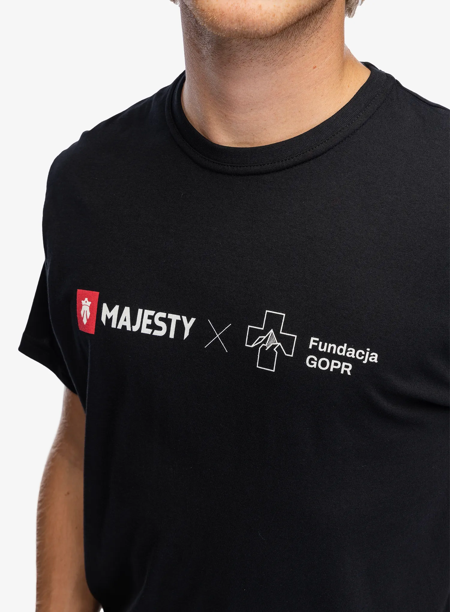 Tričko Majesty Fundacja GOPR Help and Protect T-shirt  - black