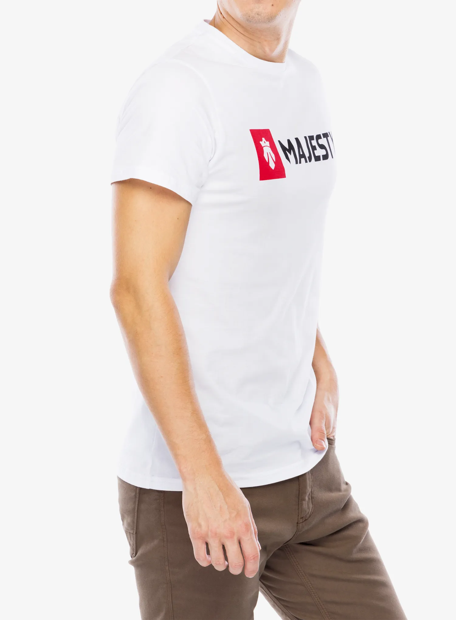 Bavlněné tričko Majesty Logo T-shirt - white