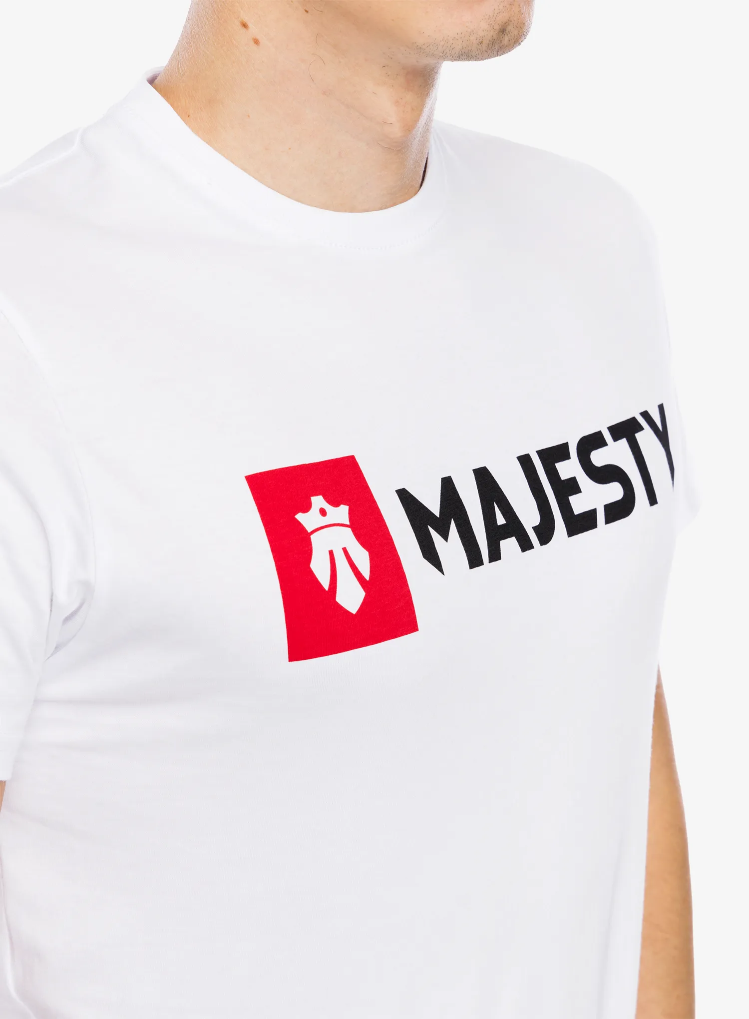 Bavlněné tričko Majesty Logo T-shirt - white