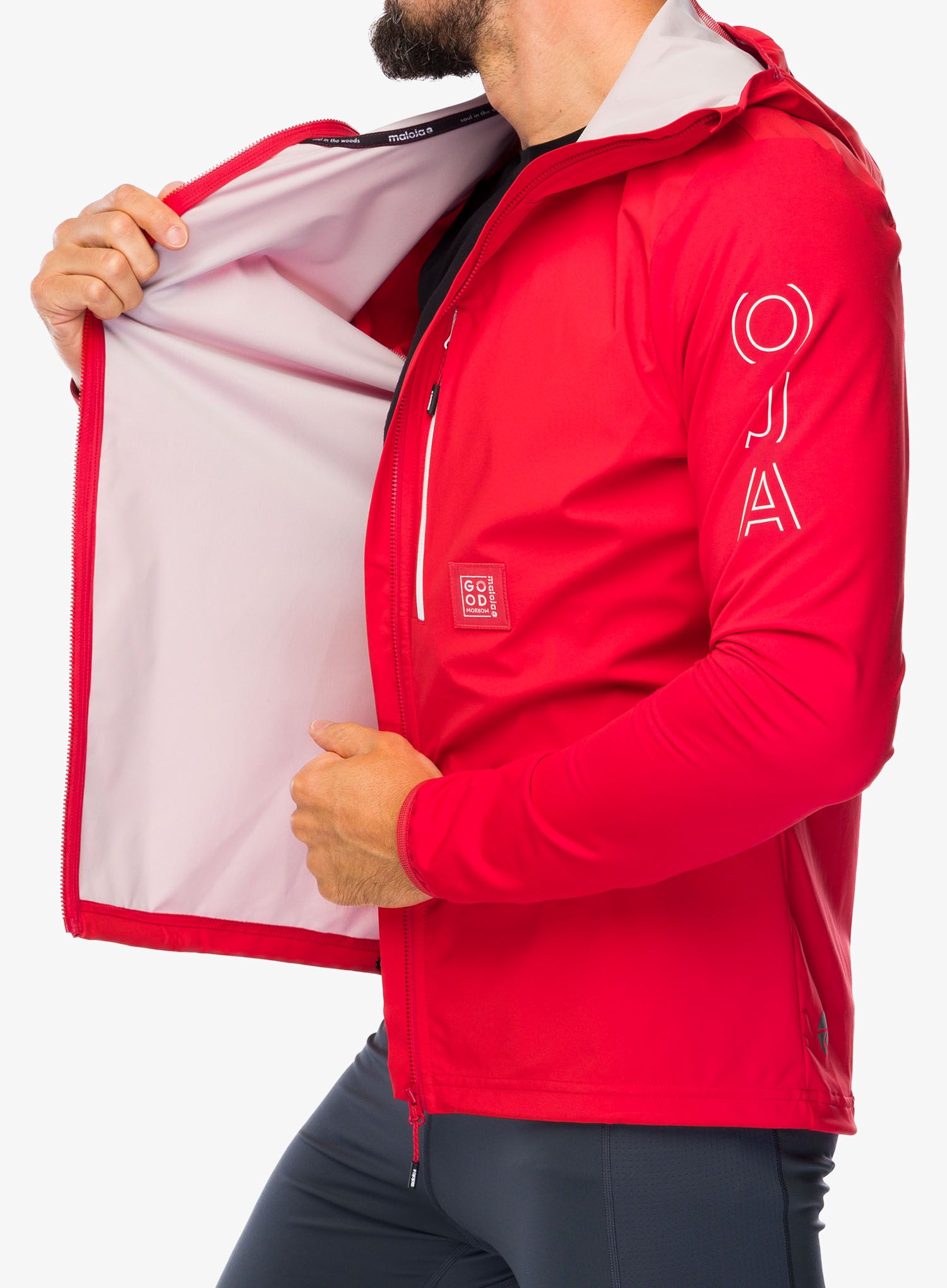 Softshellová bunda Maloja Beifuss - fire red