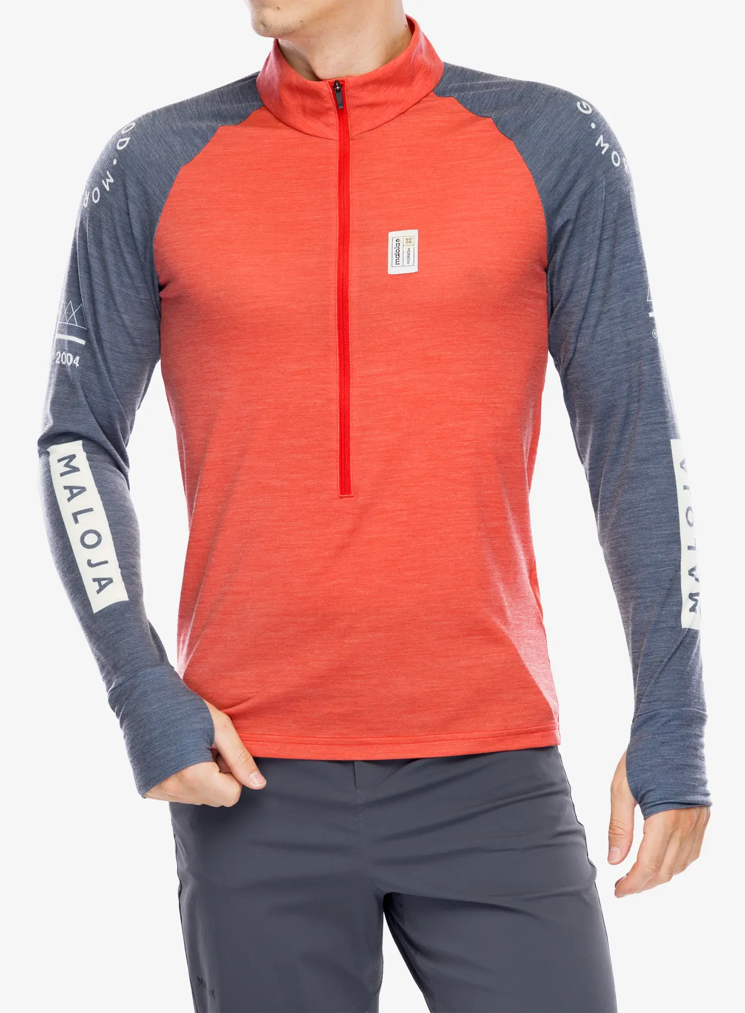 Mikina Maloja Bogone - fire red multi