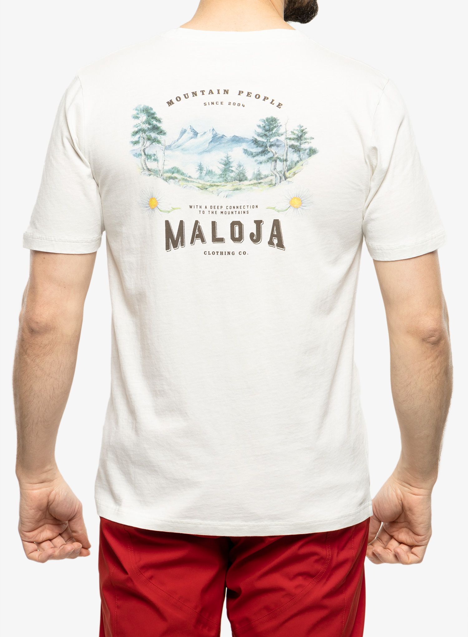 Bavlněné tričko Maloja Brandhorn - glacier milk
