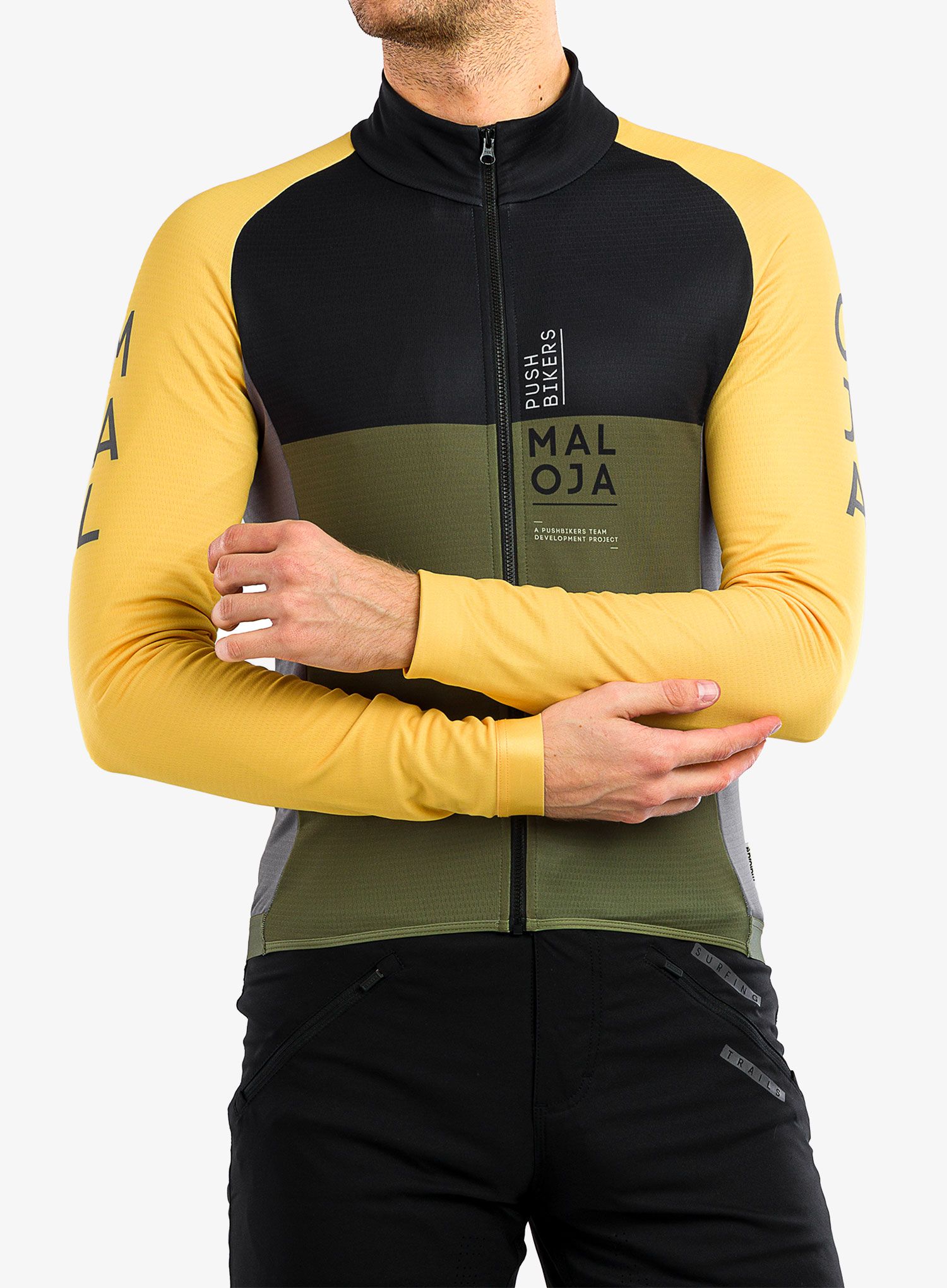 Cyklistická mikina Maloja Cagno - moss multi
