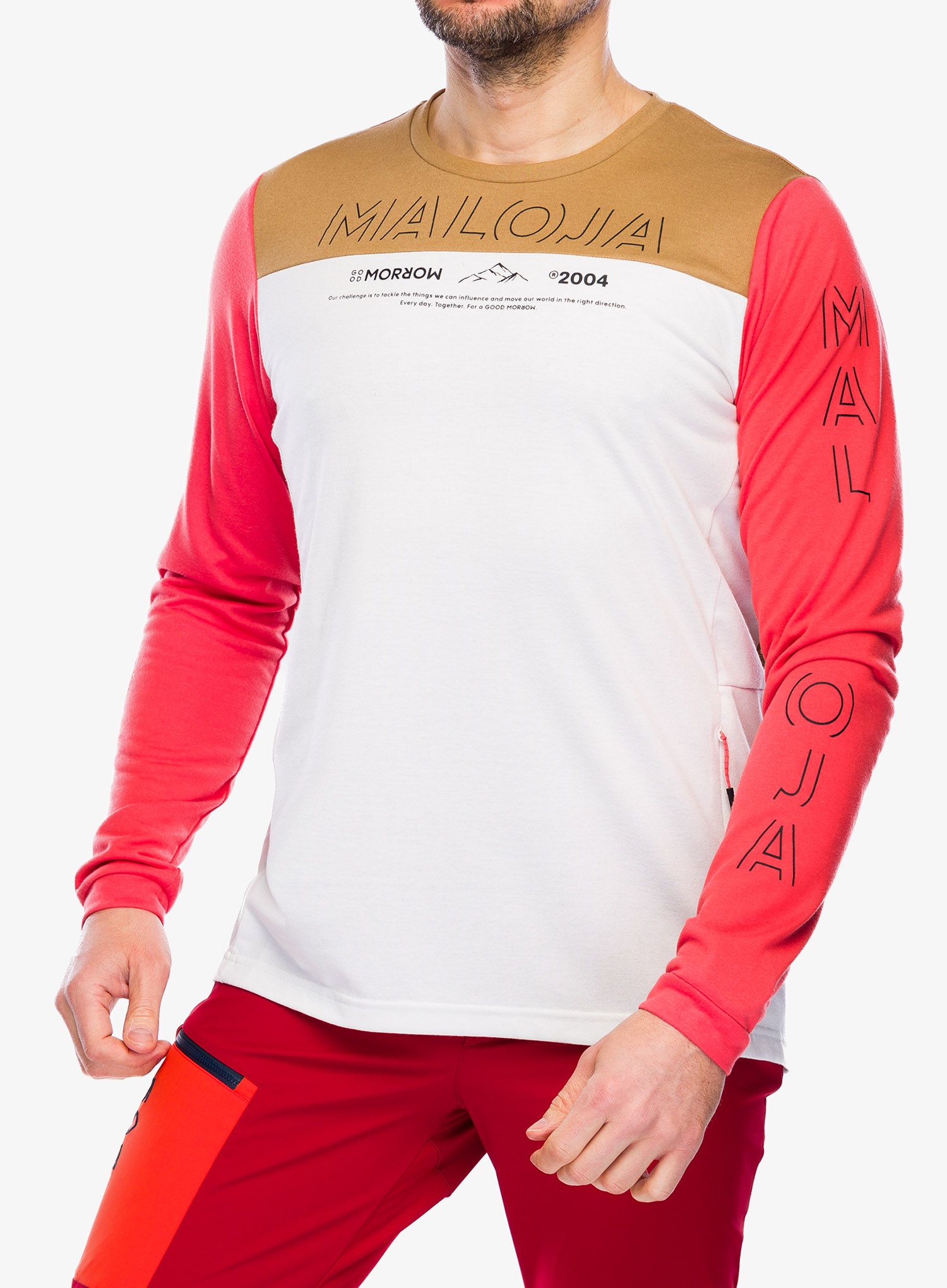 Enduro mikina Maloja Haunold - glacier milk multi