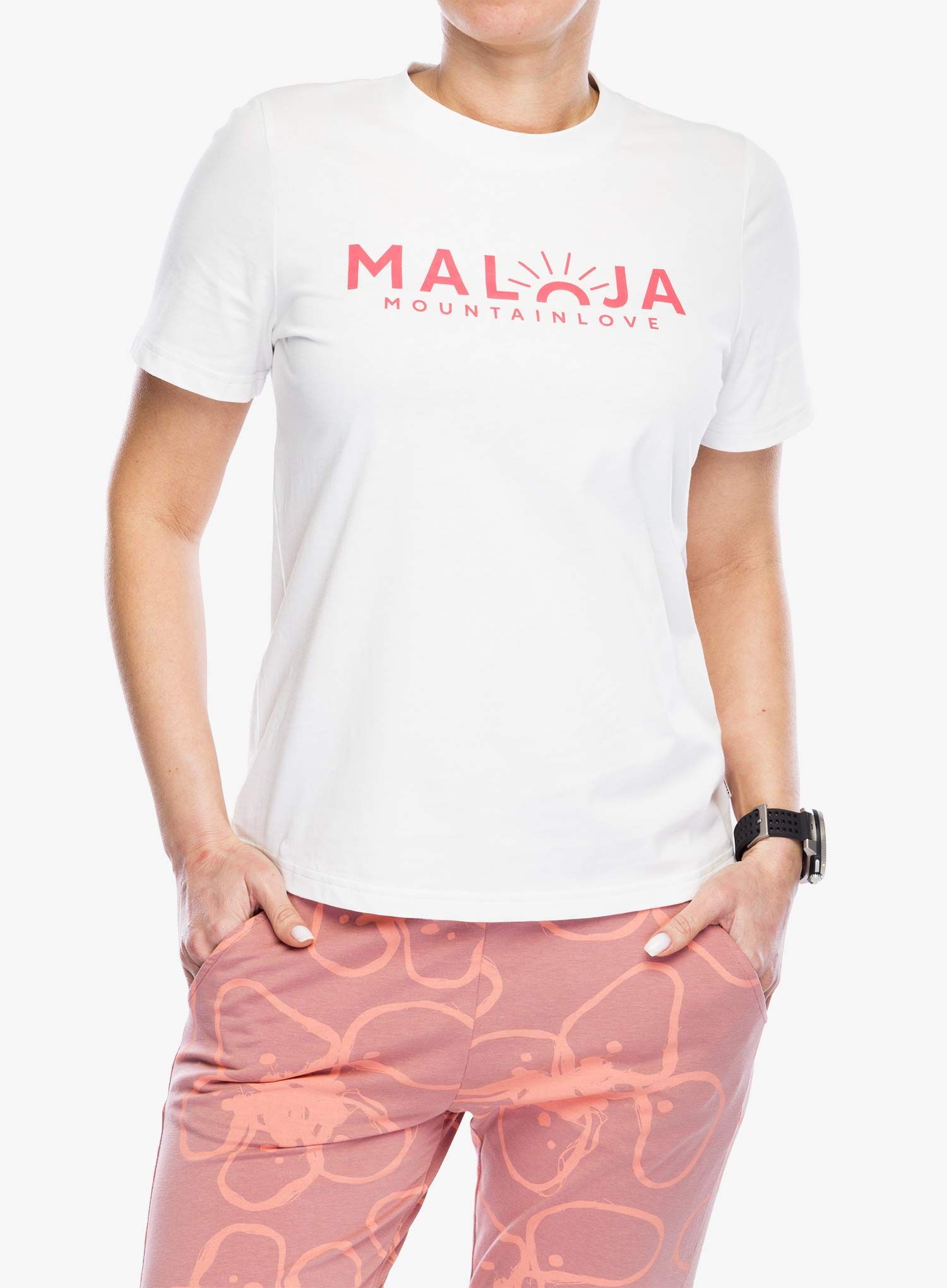 Bavlněné tričko dámské Maloja Hornle - glacier milk