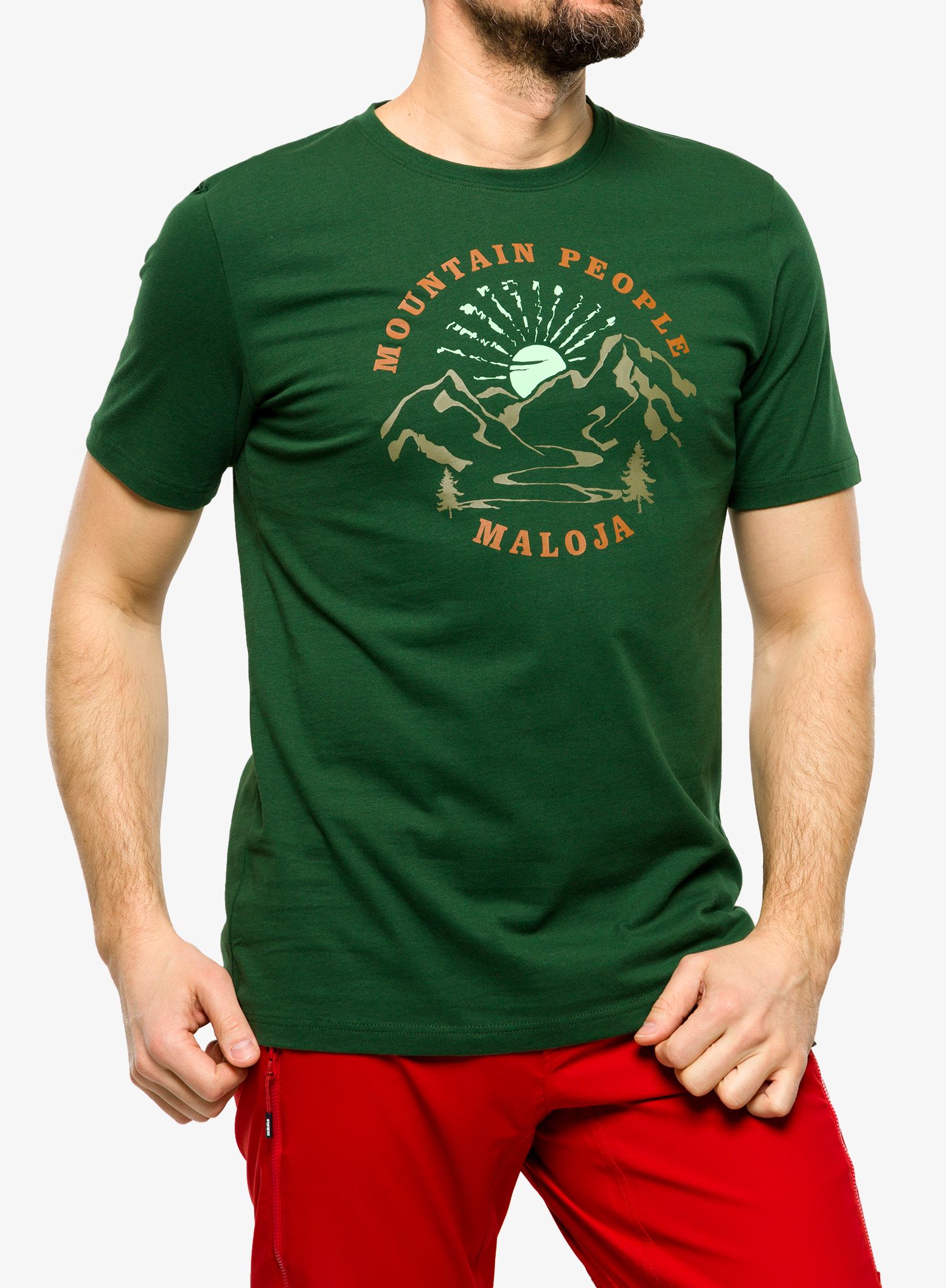 Tričko s potiskem Maloja Kapf - fir