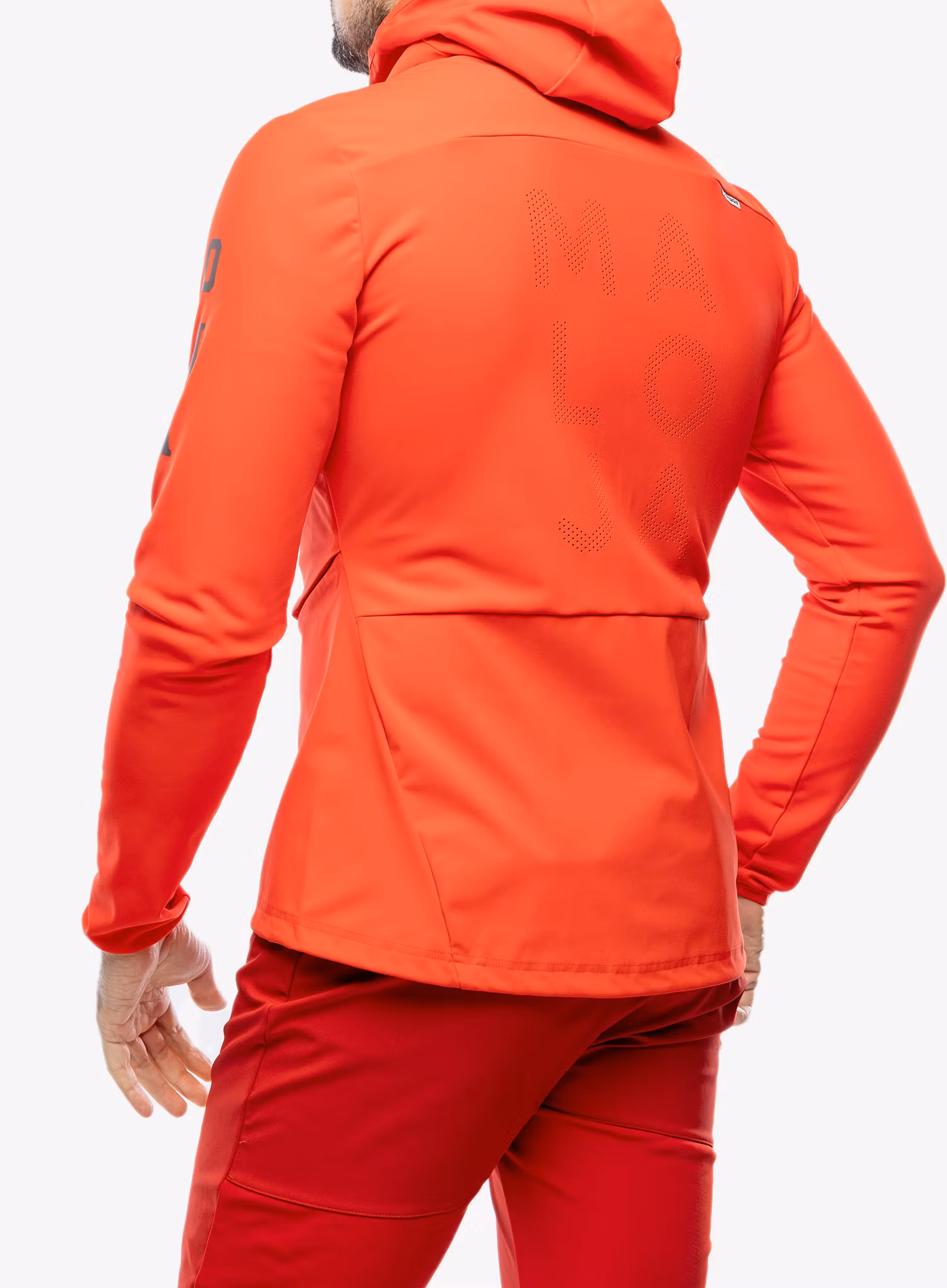 Softshellová bunda Maloja Sperber - fire red