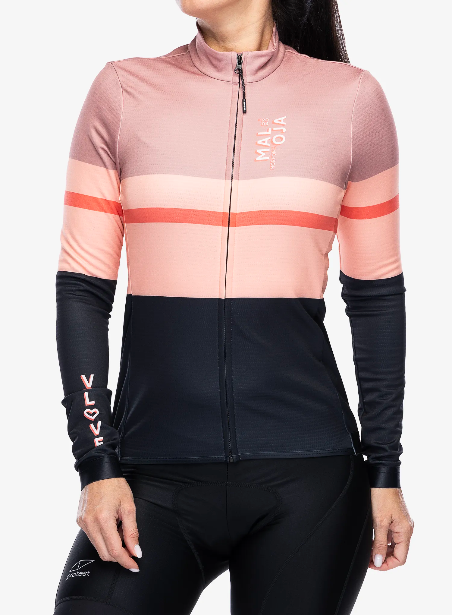 Dámská cyklo mikina Maloja Toadstool 1/1 - deep black multi