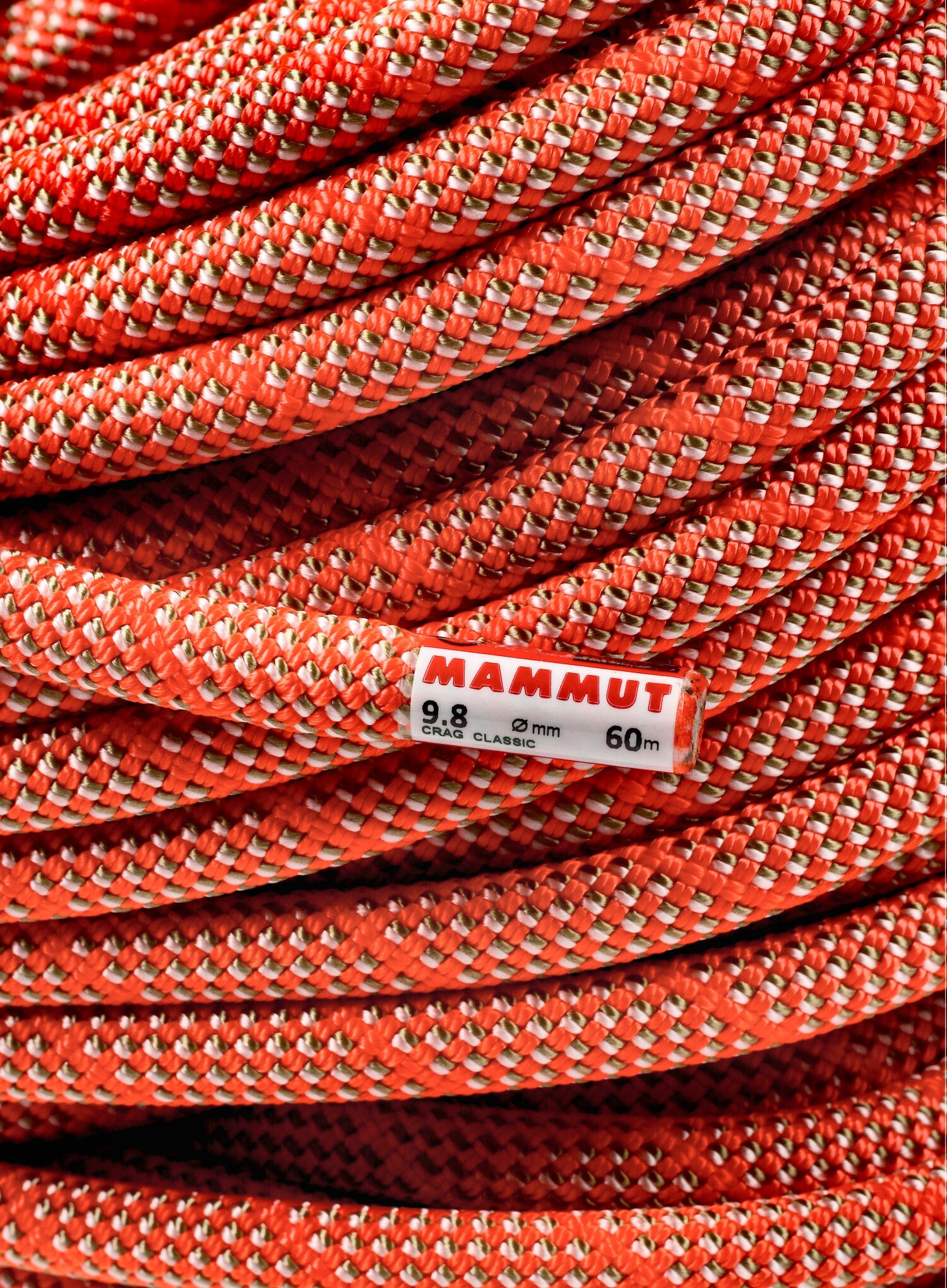 Dynamické lano Mammut 9.8 Crag Classic Rope 60 m - orange/white