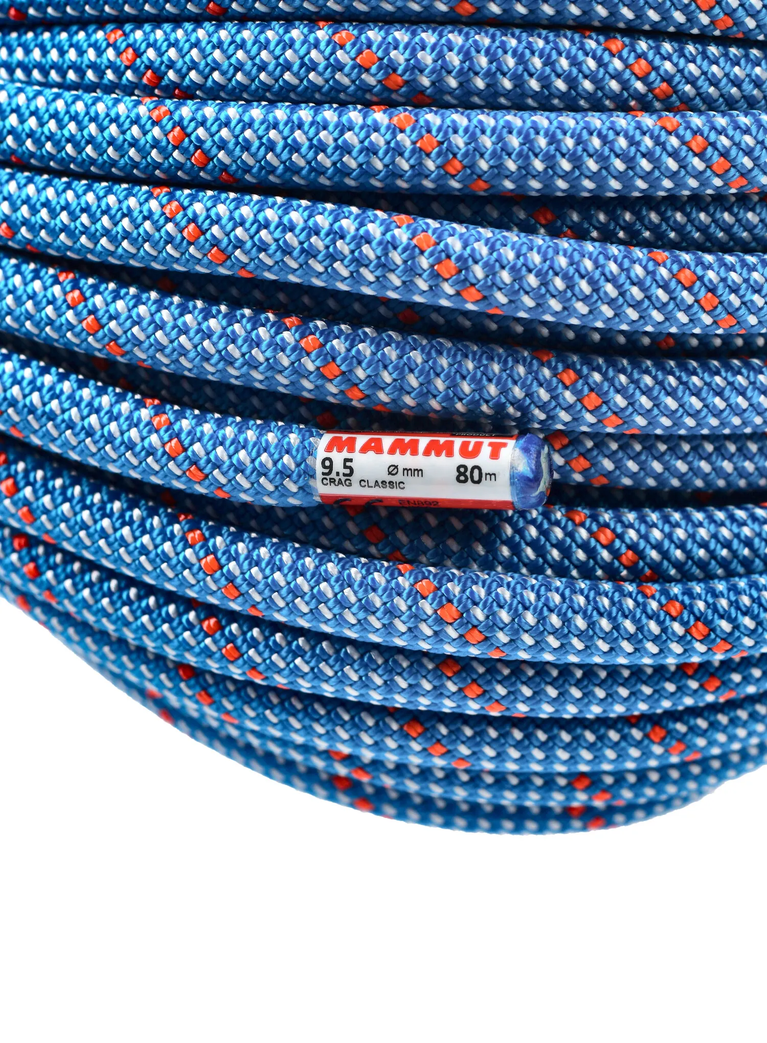 Dynamické lano Mammut 9.5 Crag Classic Rope 80 m - blue/white