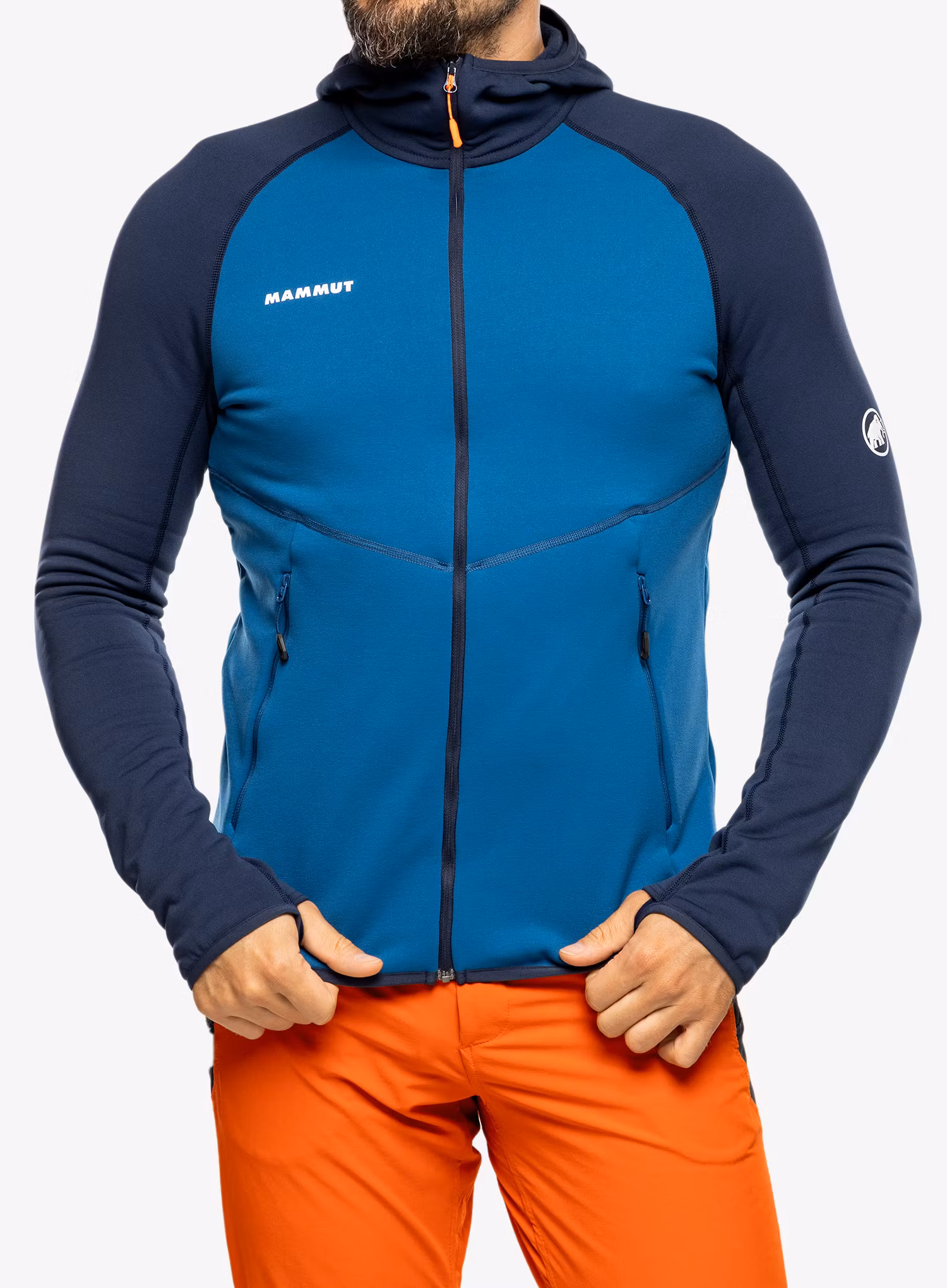 Outdoorova mikina Mammut Aconcagua ML Hooded Jacket - deep ice/marine