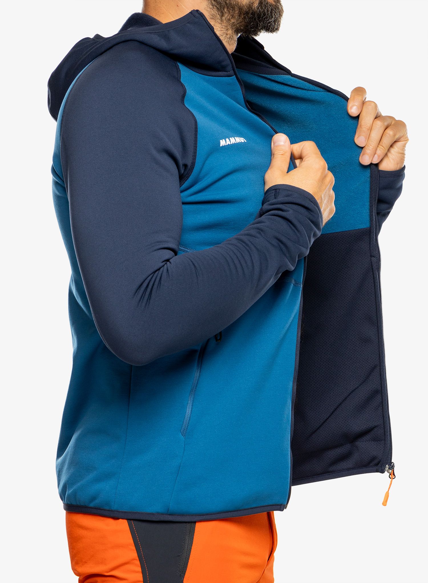 Outdoorova mikina Mammut Aconcagua ML Hooded Jacket - deep ice/marine