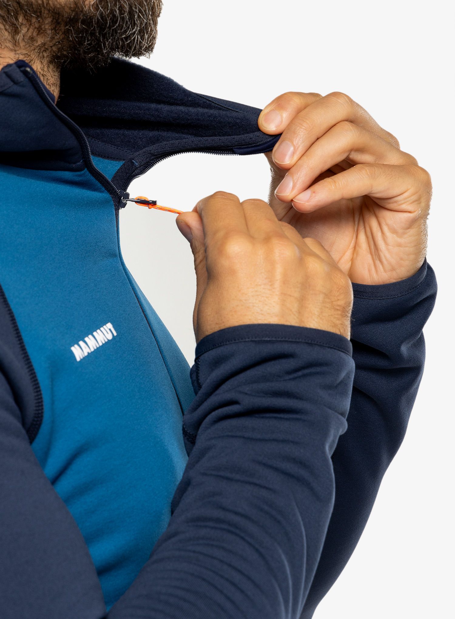 Outdoorova mikina Mammut Aconcagua ML Hooded Jacket - deep ice/marine