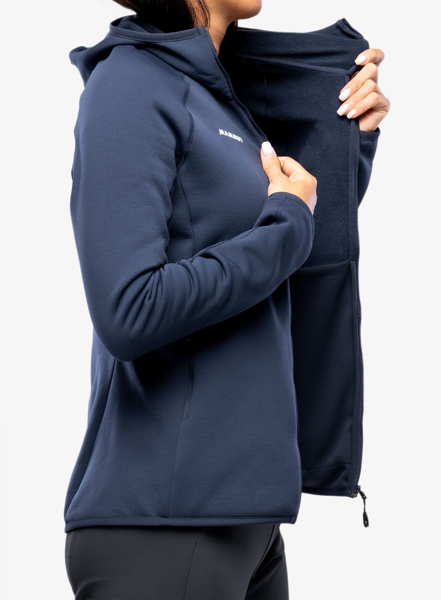 Outdoor mikina dámská Mammut Aconcagua ML Hooded Jacket - marine