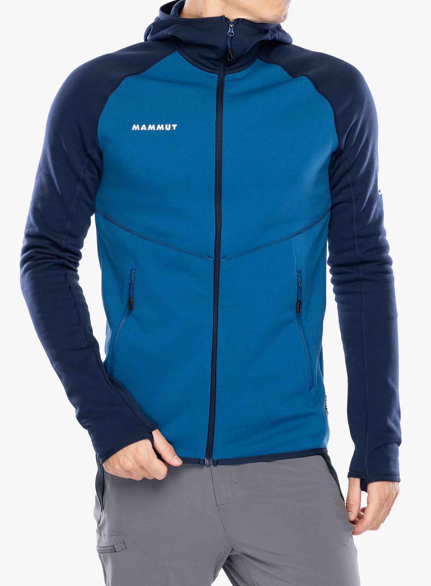 Outdoorova mikina Mammut Aconcagua ML Hooded Jkt - deep ice/marine