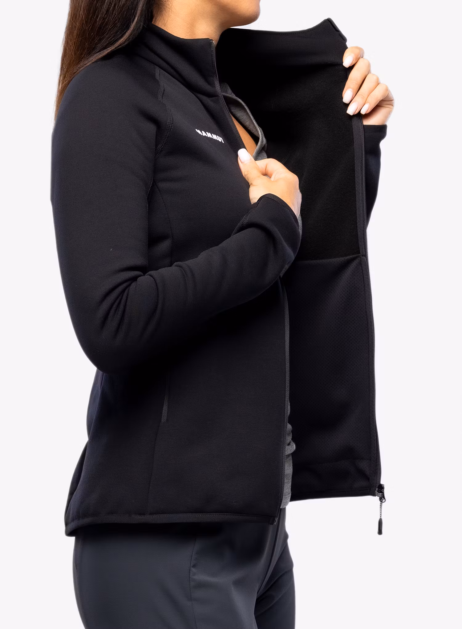 Fleece mikina dámská Mammut Aconcagua ML Jacket - black