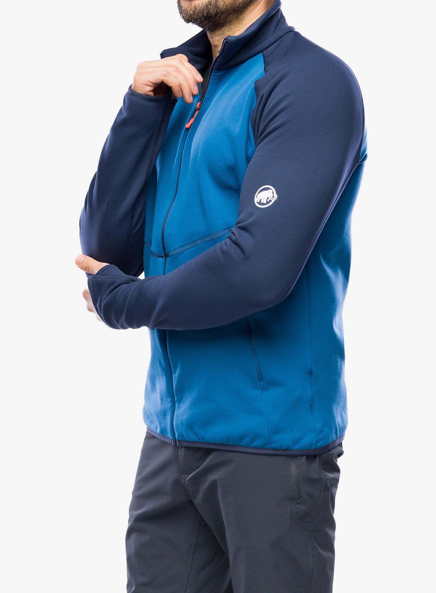 Fleece mikina Mammut Aconcagua ML Jacket - deep ice/marine