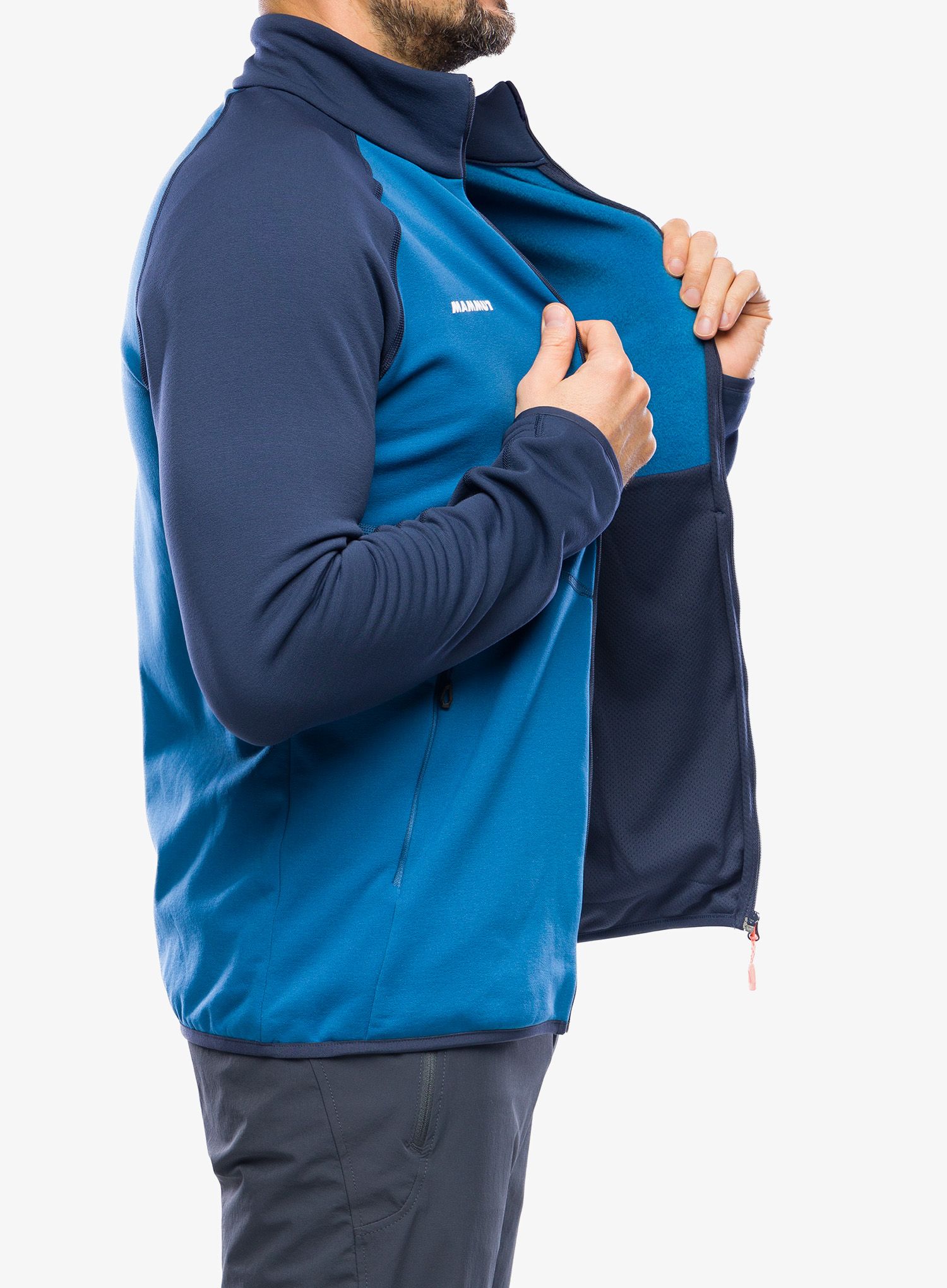 Fleece mikina Mammut Aconcagua ML Jacket - deep ice/marine
