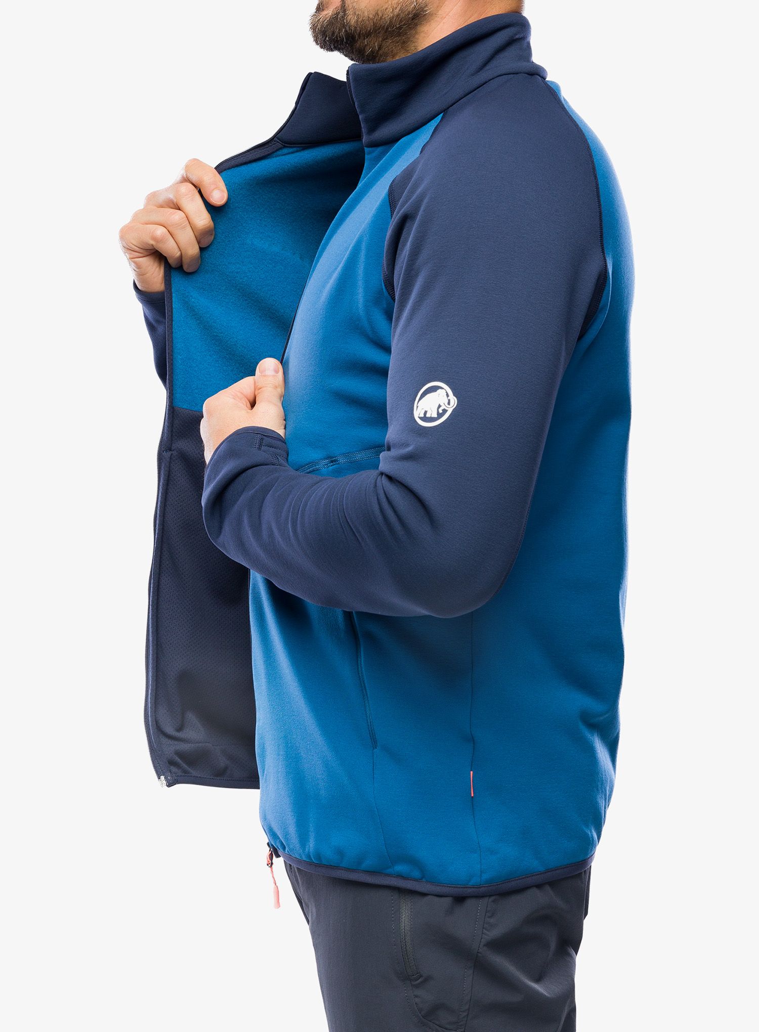 Fleece mikina Mammut Aconcagua ML Jacket - deep ice/marine