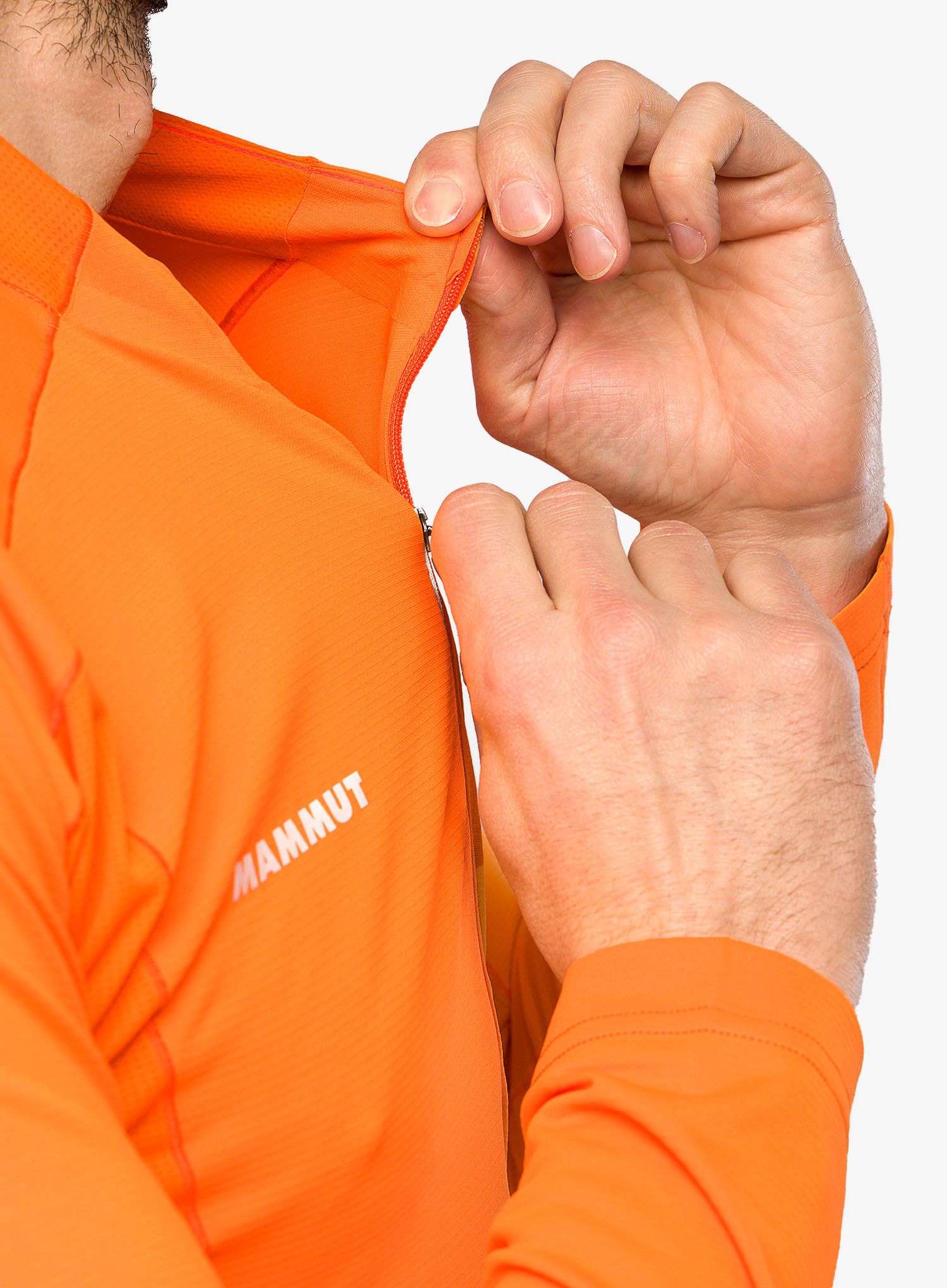 Funkční mikina Mammut Aenergy FL Half Zip Longsleeve - tangerine/dark tangerine