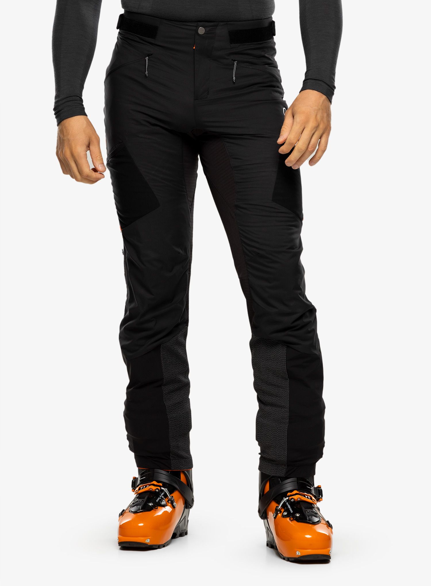 Zateplené kalhoty Mammut Aenergy IN Hybrid Pants - black/vibrant orange