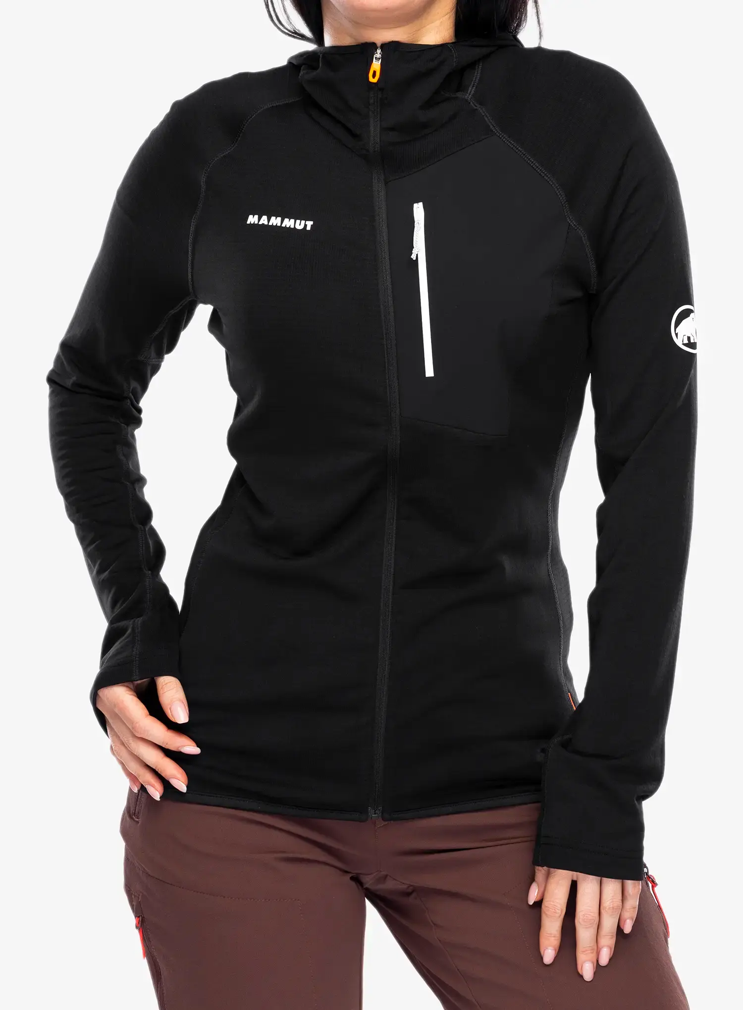 Dámská mikina s kapucí Mammut Aenergy Light ML Hooded Jacket - black