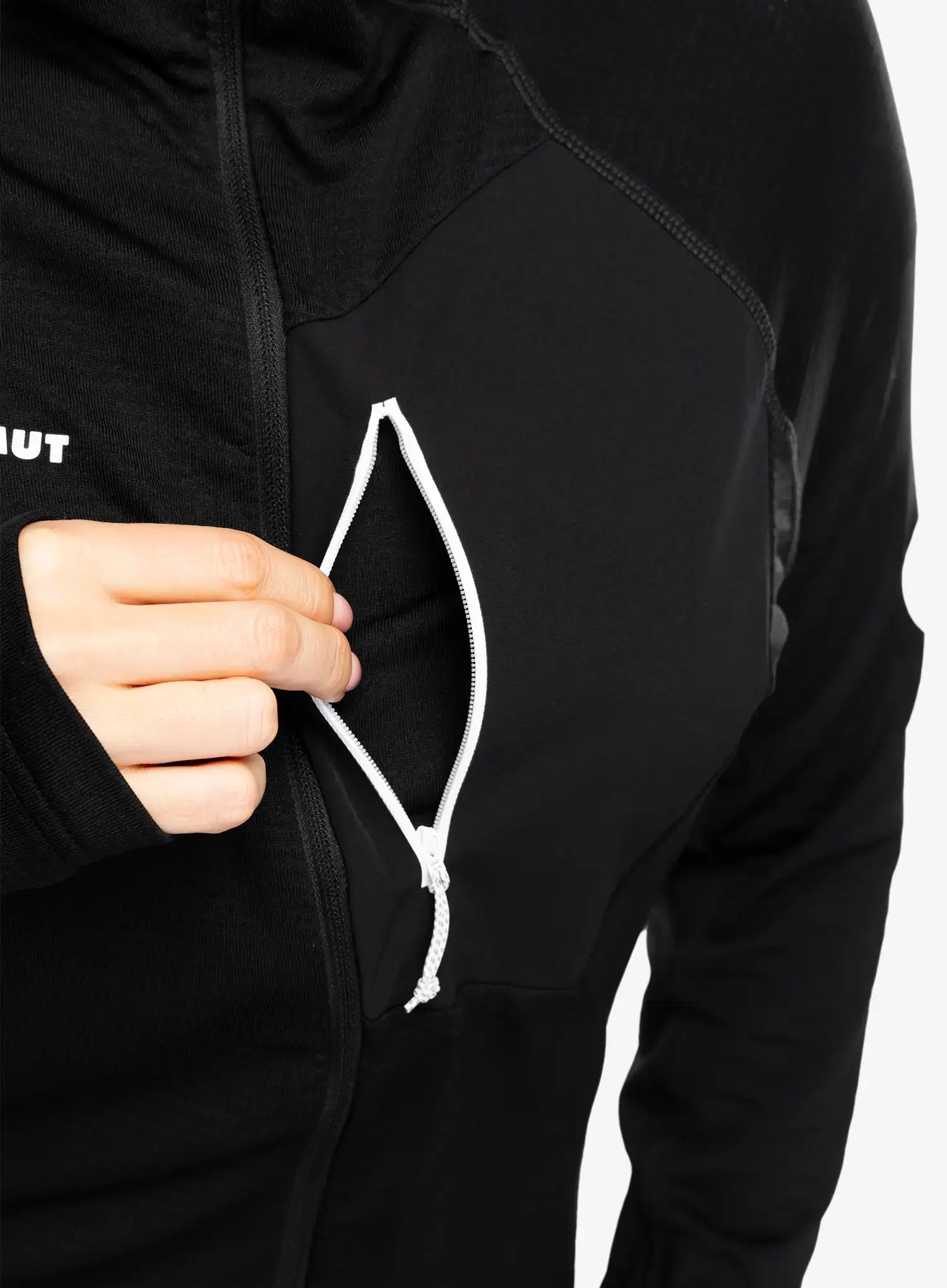Dámská mikina s kapucí Mammut Aenergy Light ML Hooded Jacket - black