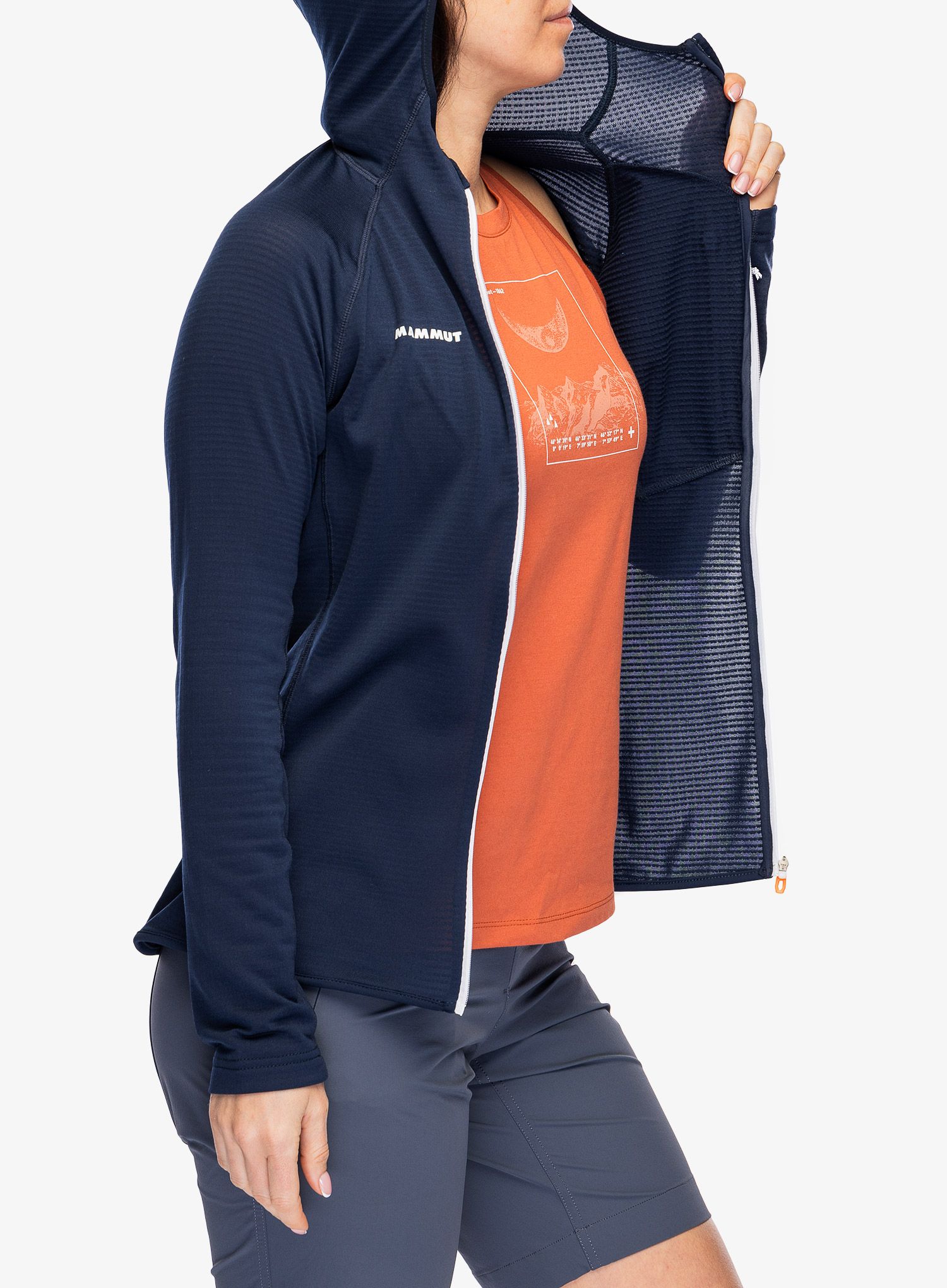 Dámská mikina se zipem Mammut Aenergy Light ML Hooded Jacket - marine