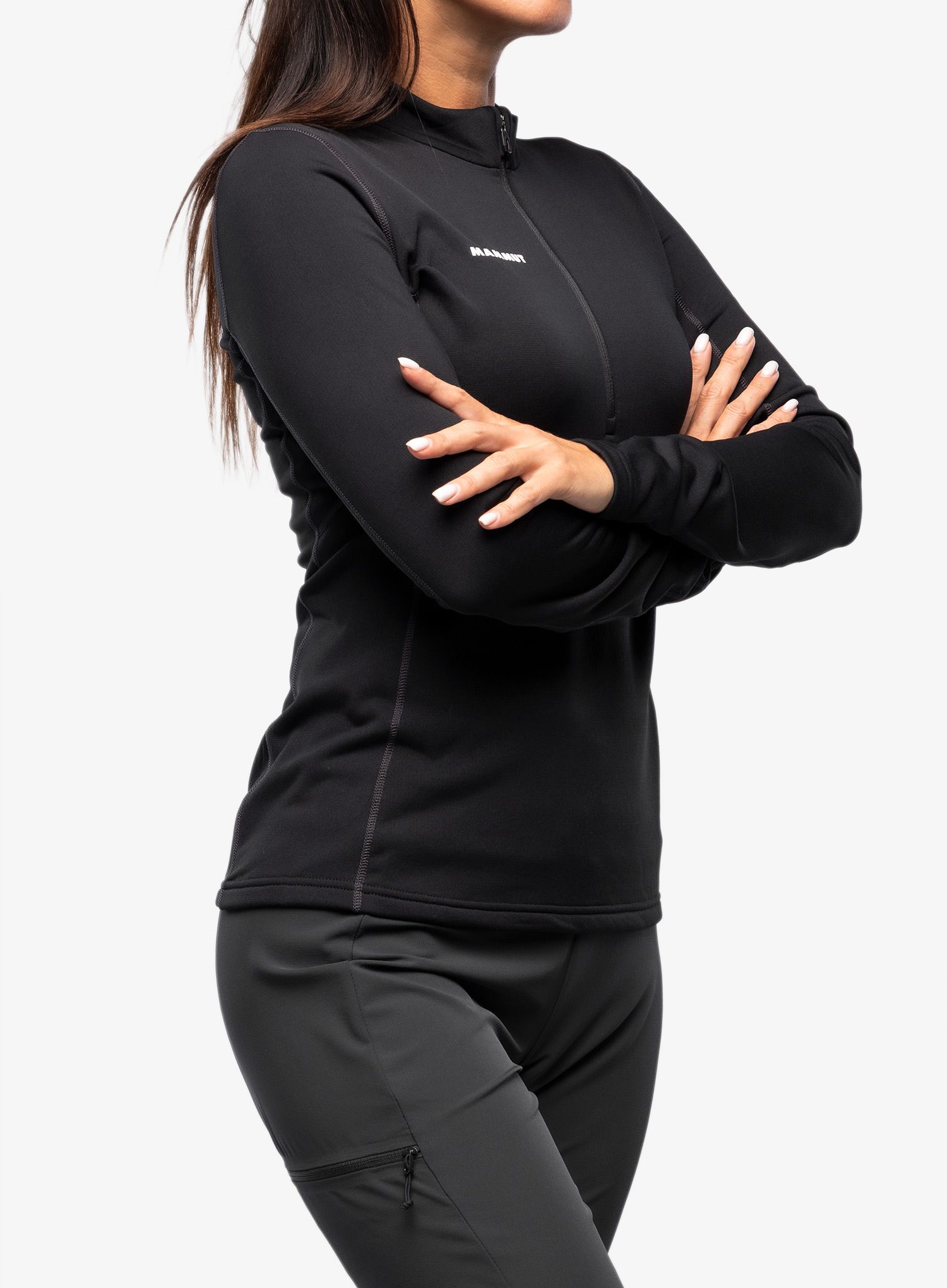 Dámská mikina bez kapuce Mammut Aenergy ML Half Zip Pull - black