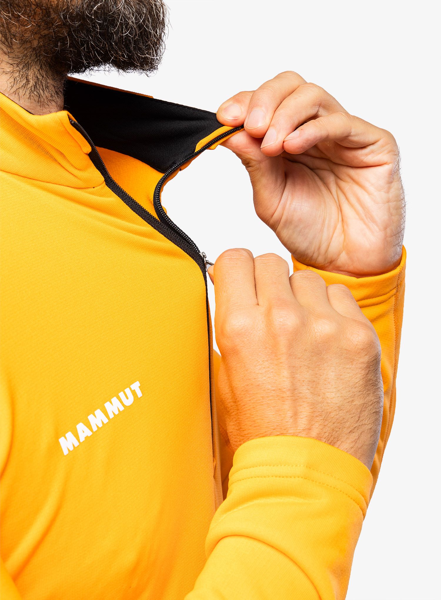 Fleece mikina Mammut Aenergy ML Half Zip Pull - tangerine/black