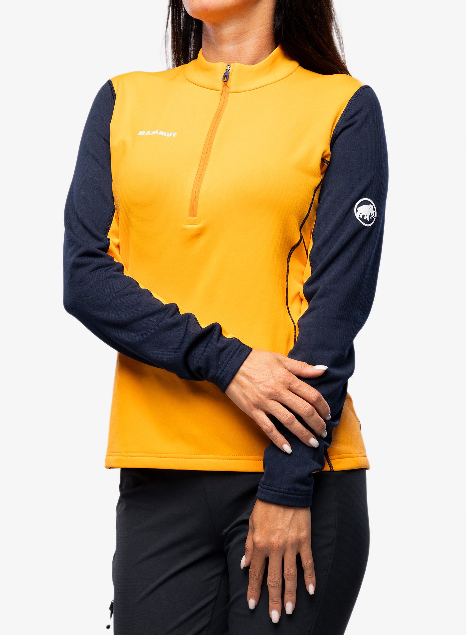 Fleece mikina dámská Mammut Aenergy ML Half Zip Pull - tangerine/marine