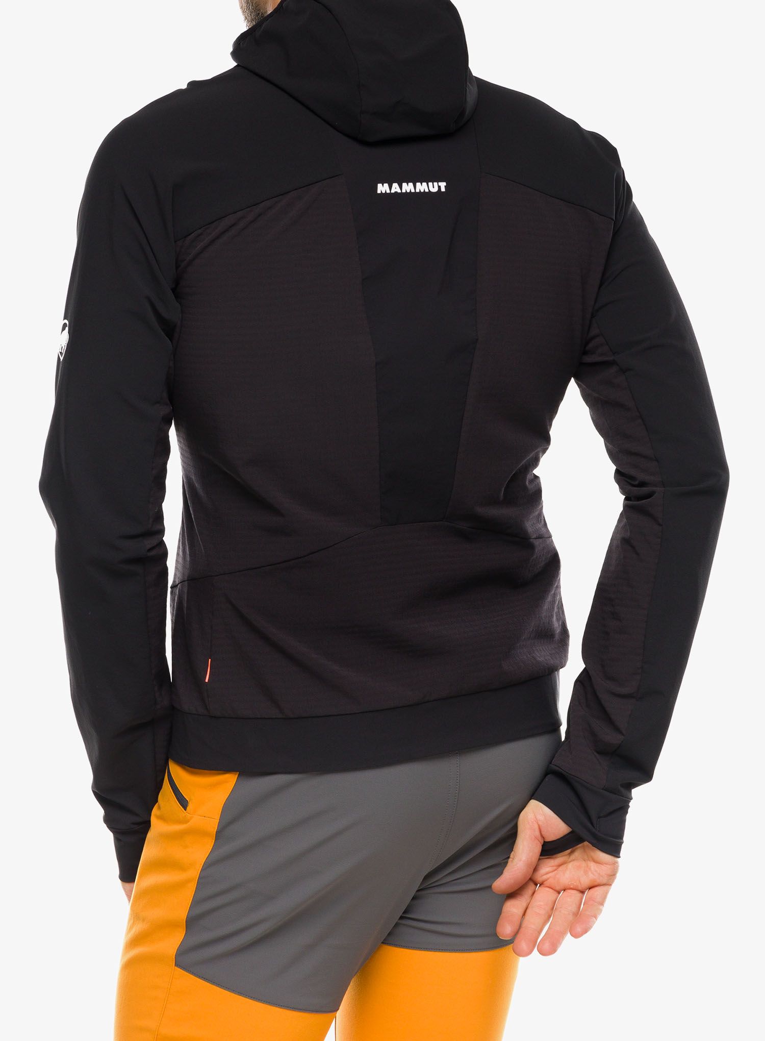 Softshellová bunda Mammut Aenergy SO Hybrid Hooded Jacket - black/vibrant orange