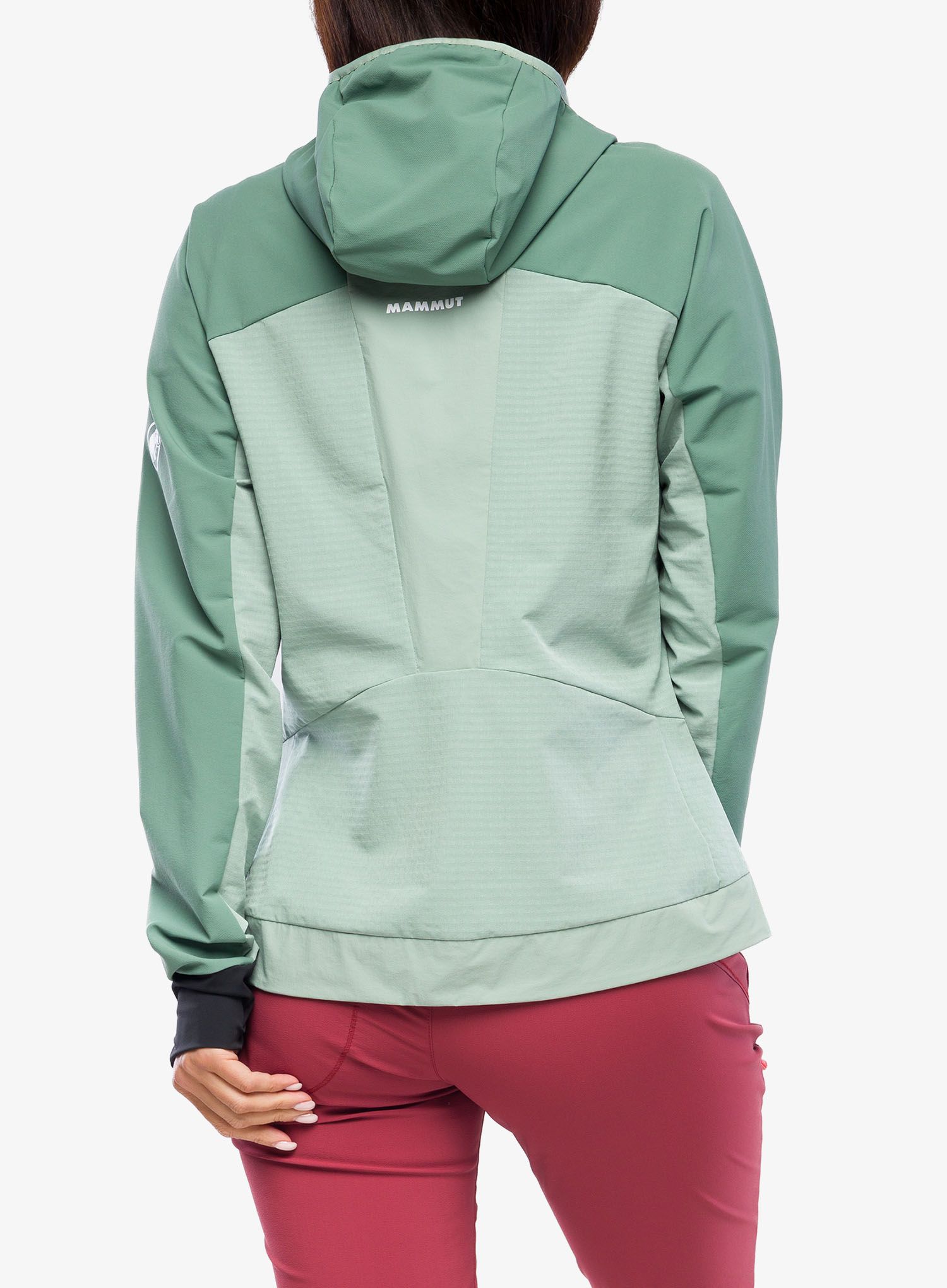 Softshellová bunda dámská Mammut Aenergy SO Hybrid Hooded Jacket - dark jade/jade