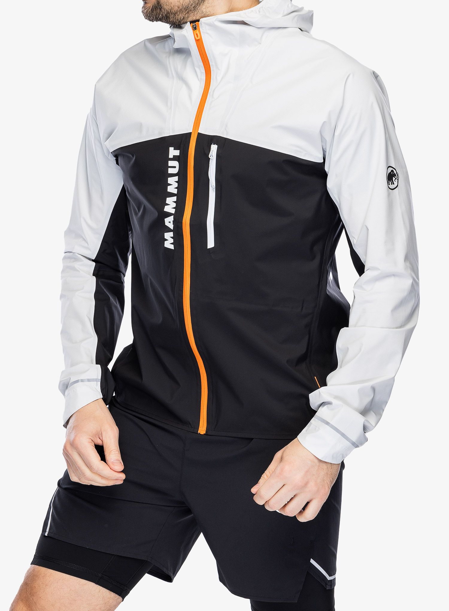 Bunda na běhání Mammut Aenergy TR HS Hooded Jacket - black/white
